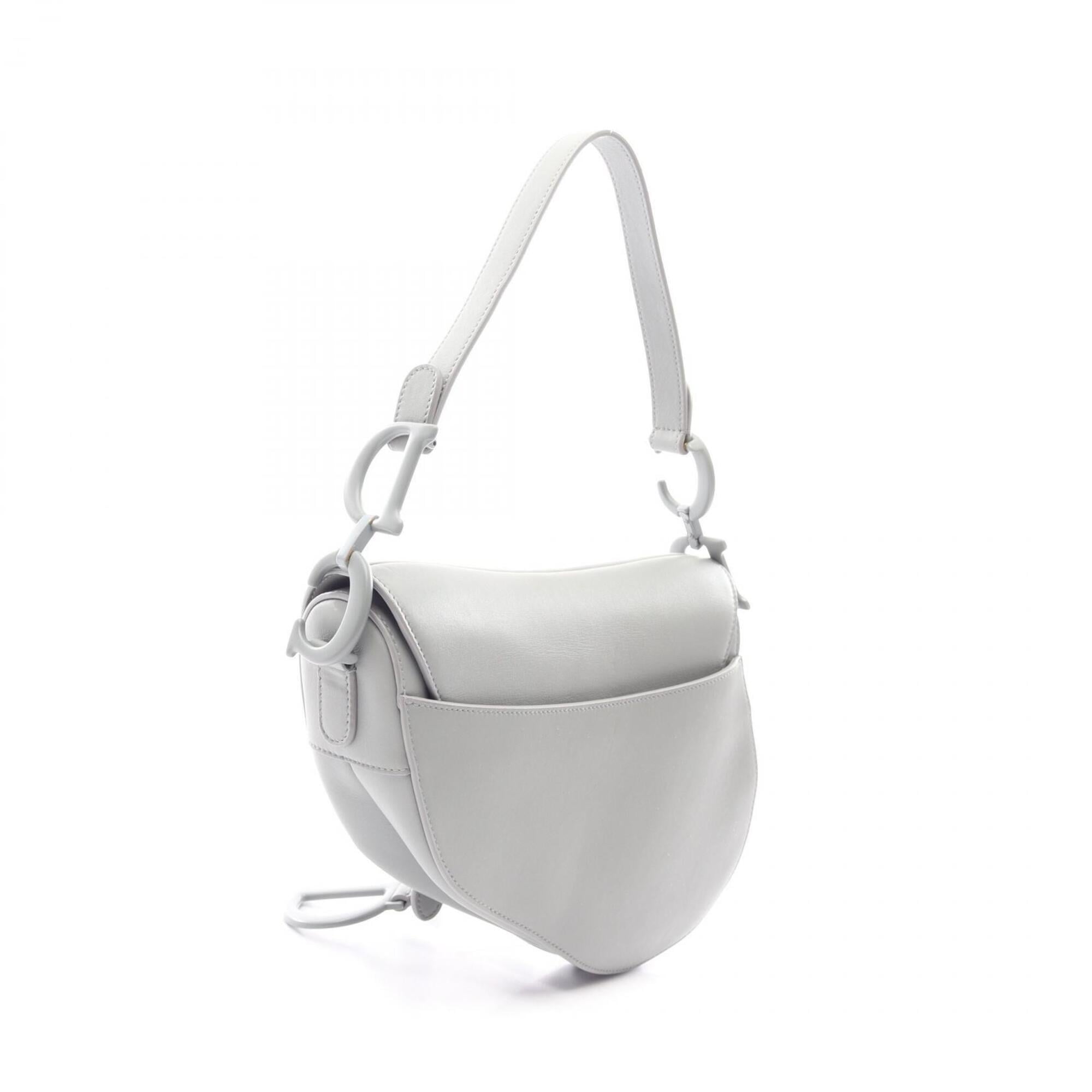 Christian Dior Green Leather Handbag Saddle Bag (Pre-Owned)