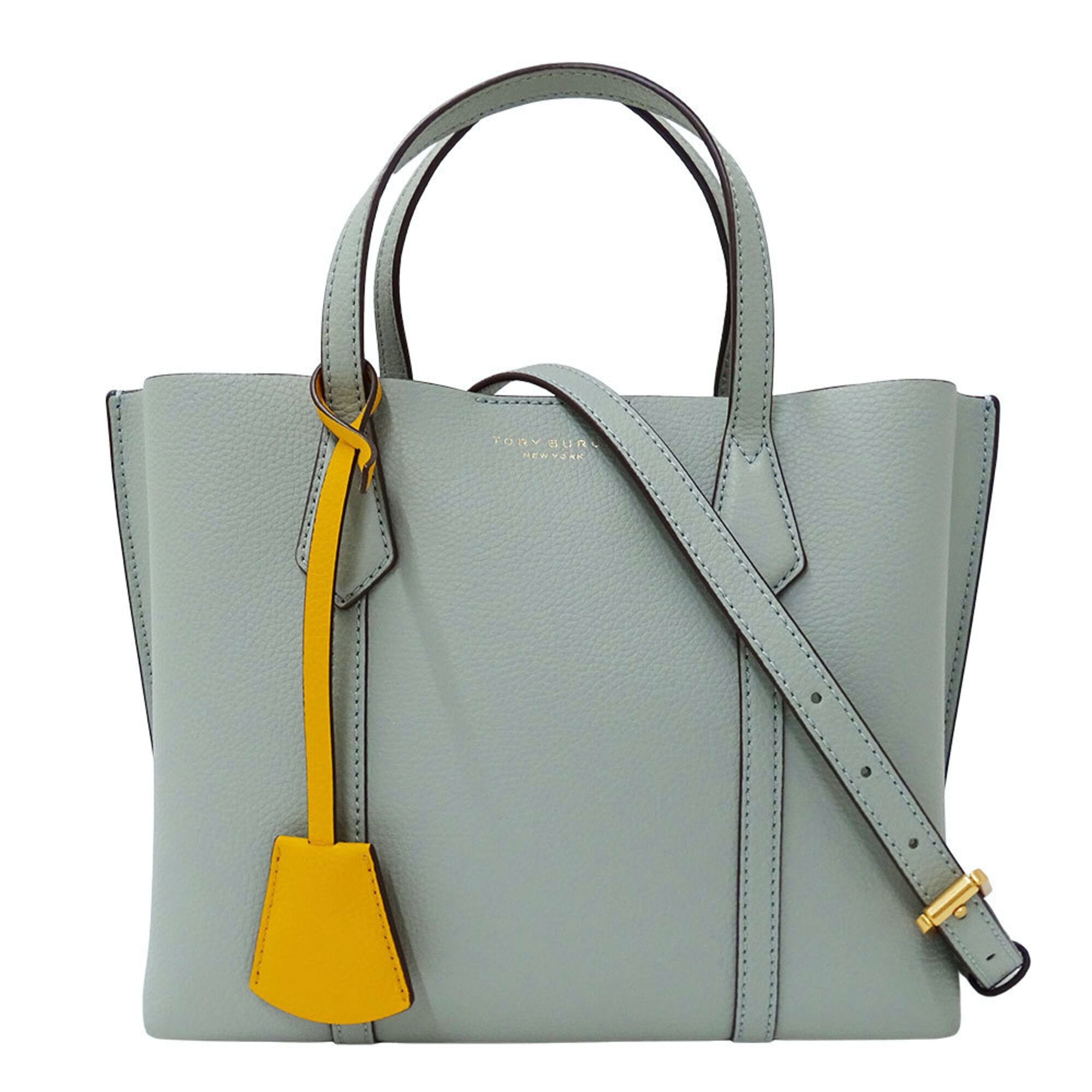 Tory Burch Blue Leather Handbag Shoulder Bag (Pre-Owned)