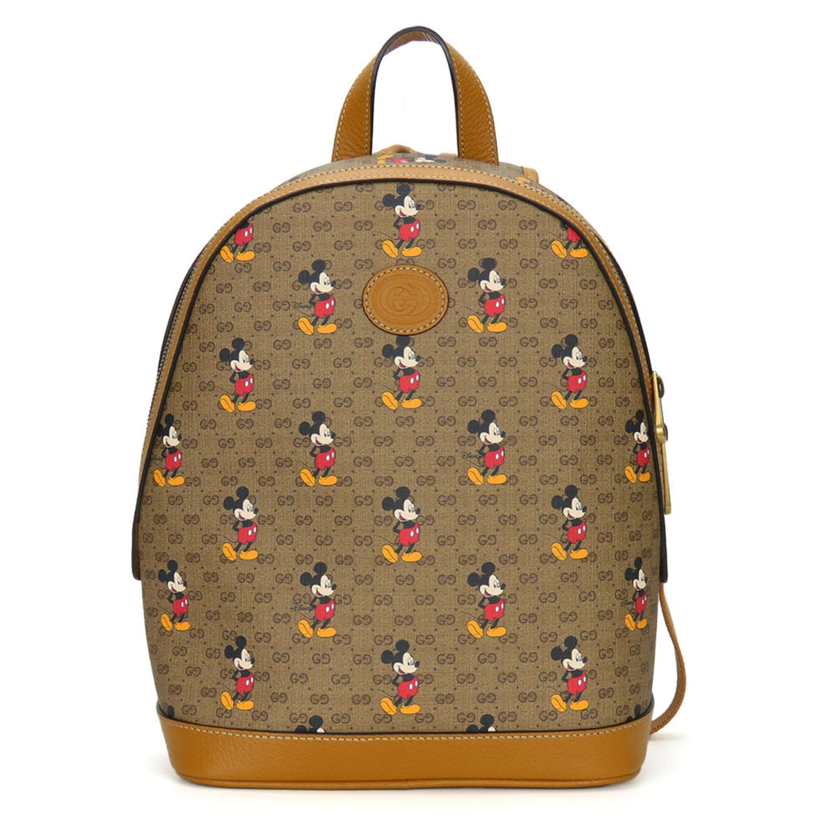 Gucci Brown Camel Gg Supreme Backpack (Pre-Owned)
