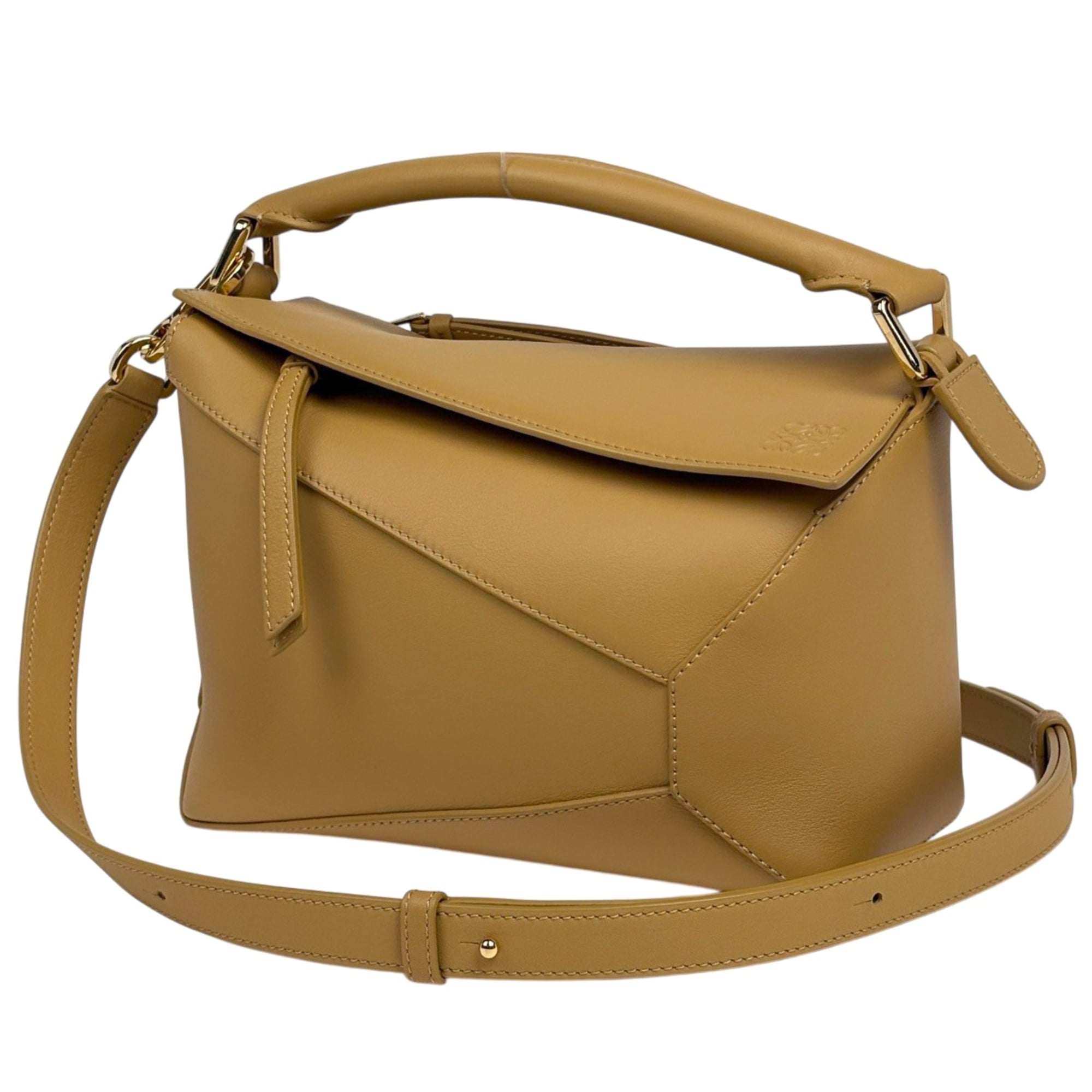 Loewe Beige Yellow Leather Handbag (Pre-Owned)