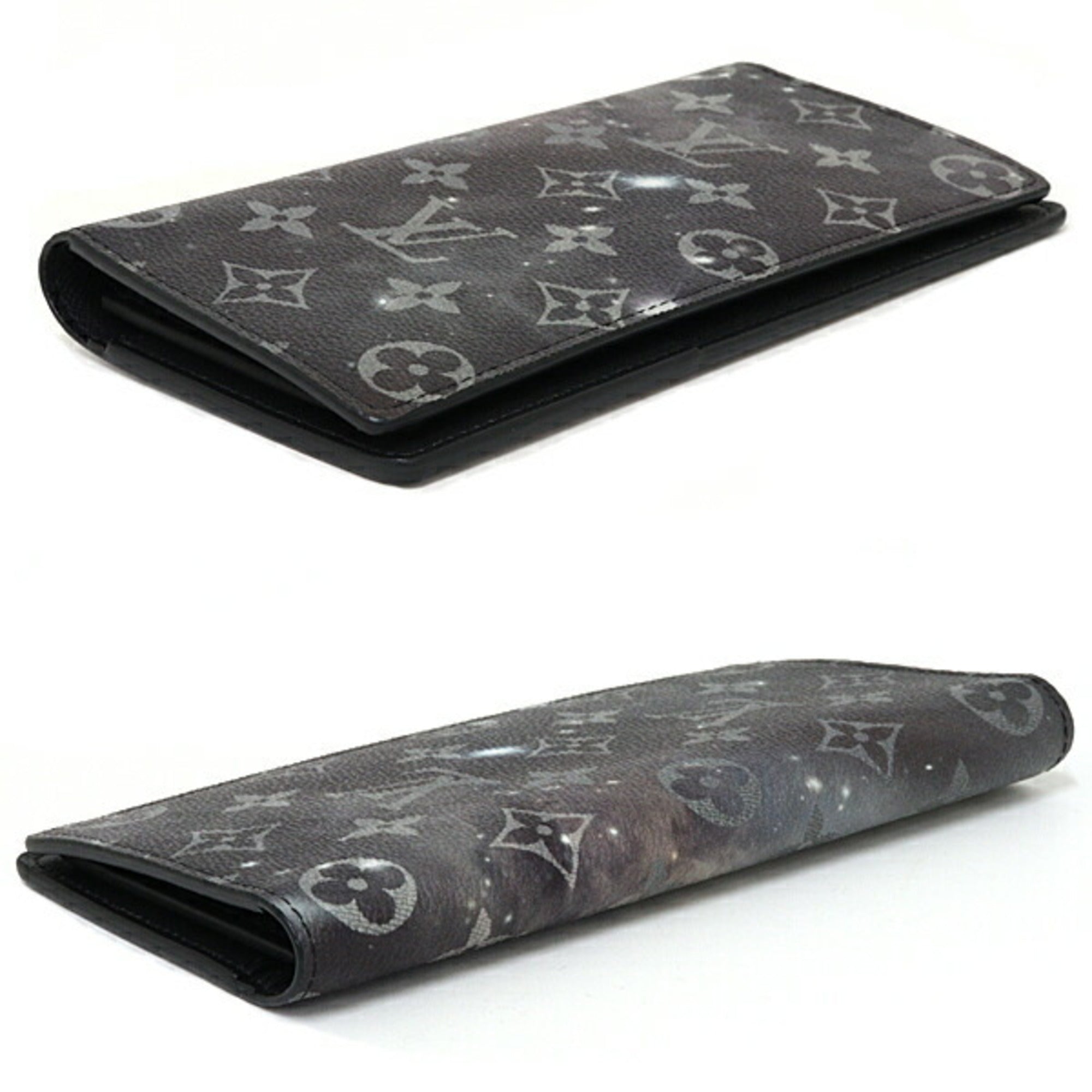 Louis Vuitton Monogram Black Gray Monogram Canvas Long Wallet (Bi-Fold) (Pre-Owned)
