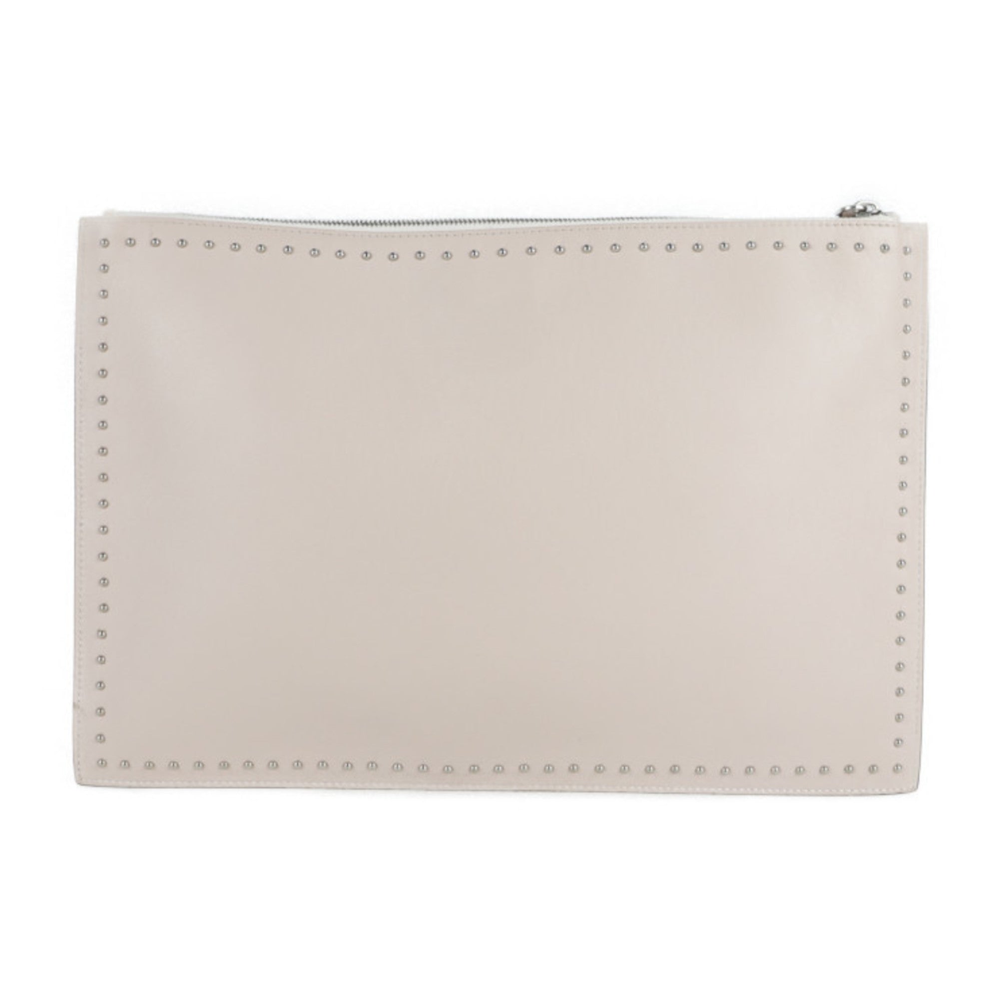 Givenchy Pink Beige Leather Clutch Bag Handbag Pouch (Pre-Owned)