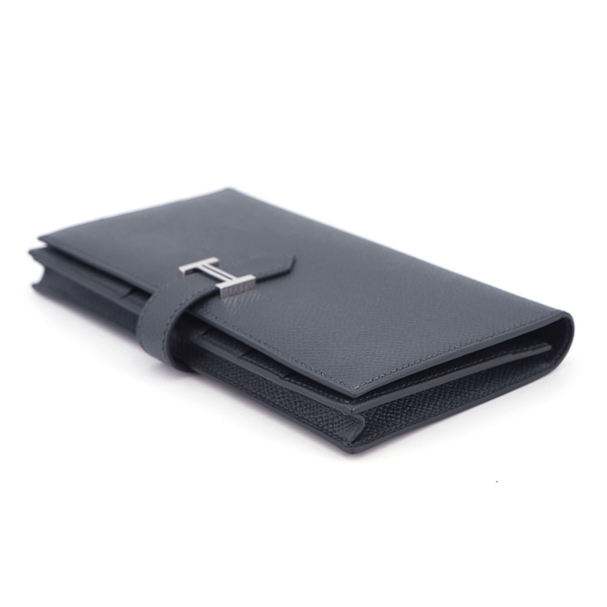 Hermes Gray Epsom Leather Long Wallet (Bi-Fold) (Pre-Owned)