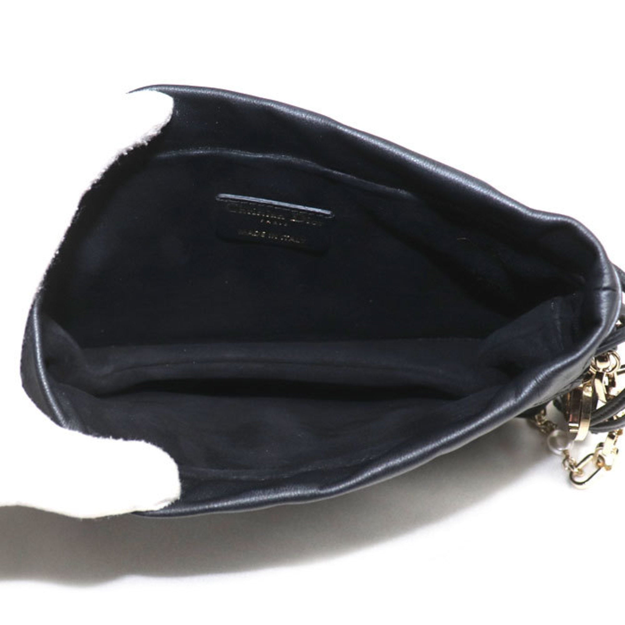 Christian Dior Black Leather Shoulder Bag (Pre-Owned)