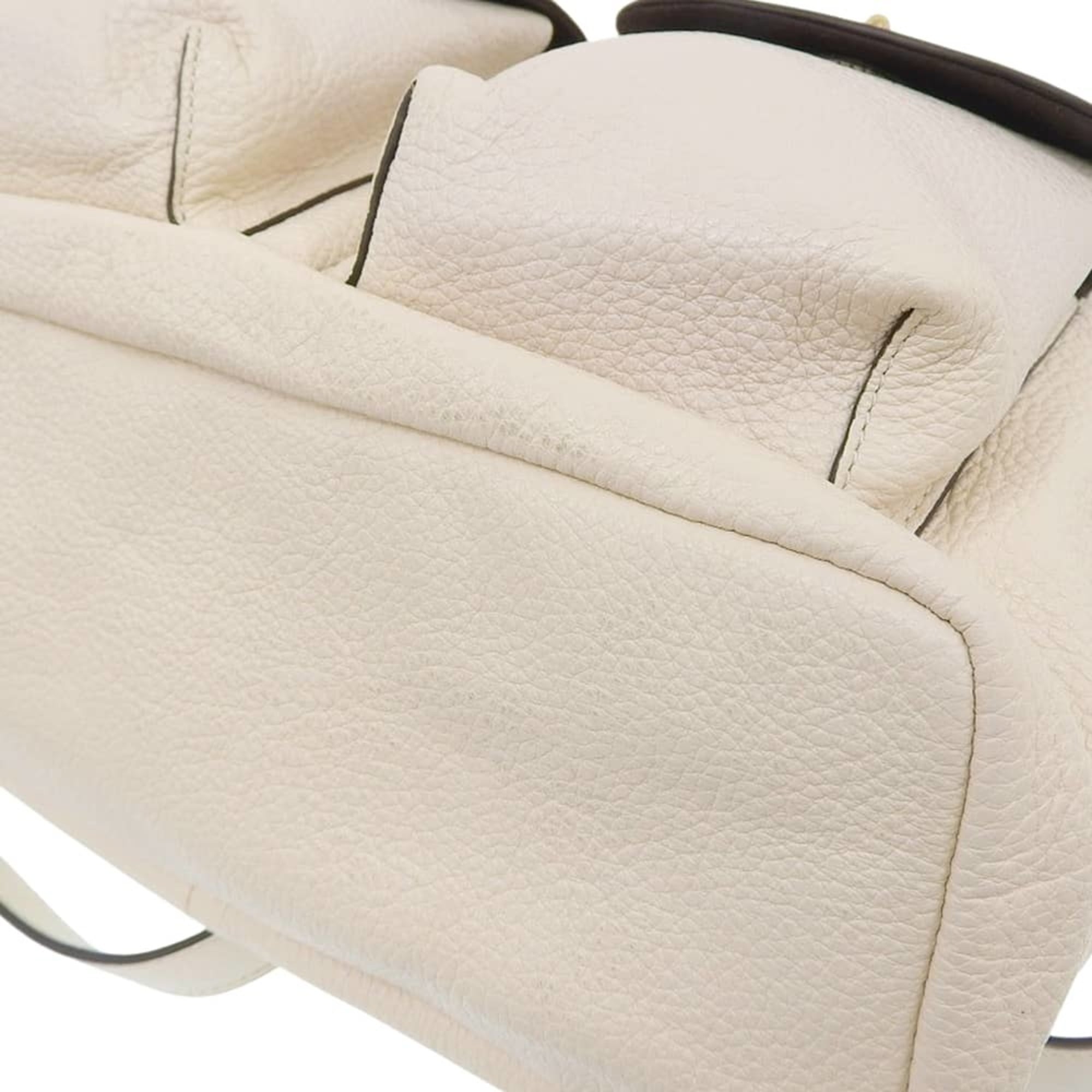 Coach White Leather Backpack (Pre-Owned)