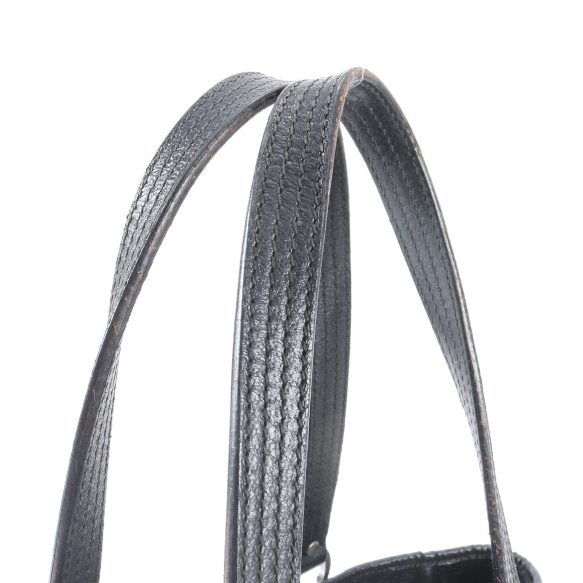 Gucci Black White Leather Canvas (Pre-Owned)