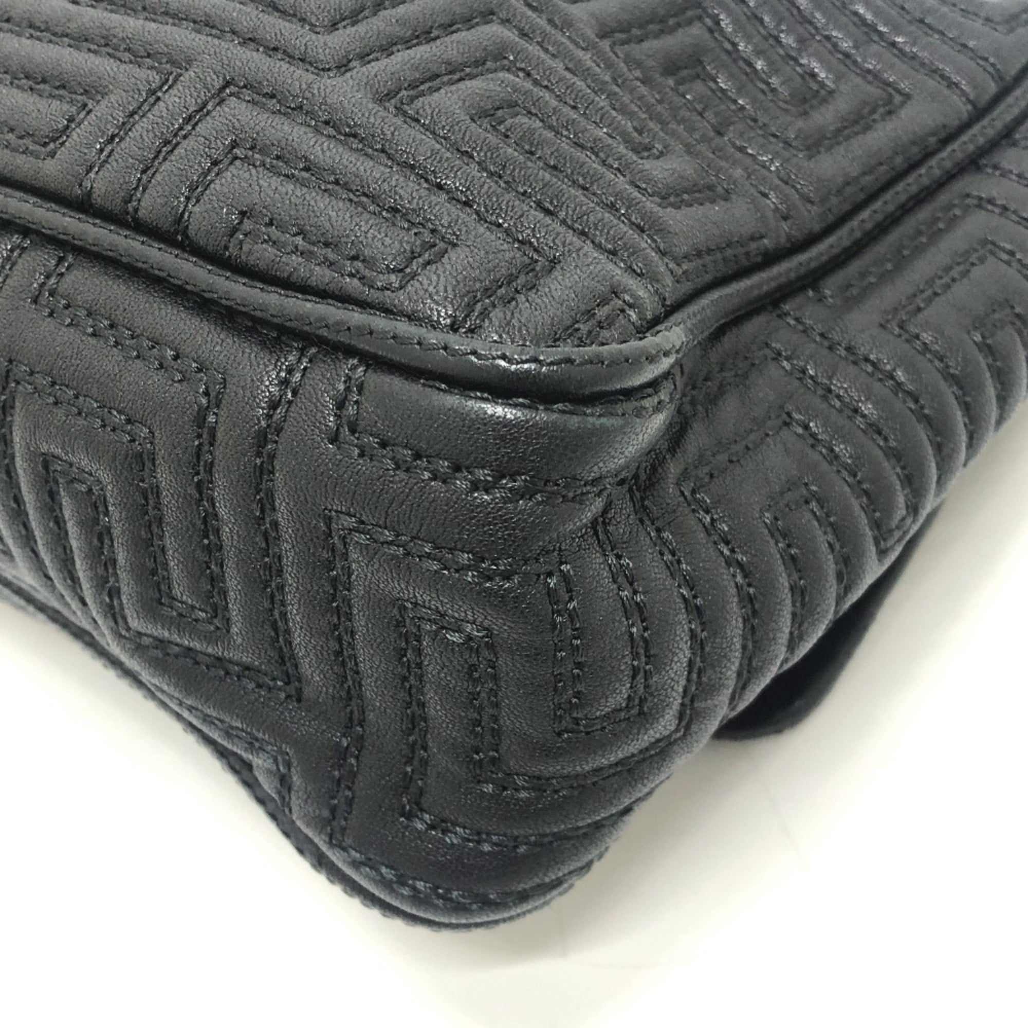 Valentino Black Leather Handbag Shoulder Bag (Pre-Owned)