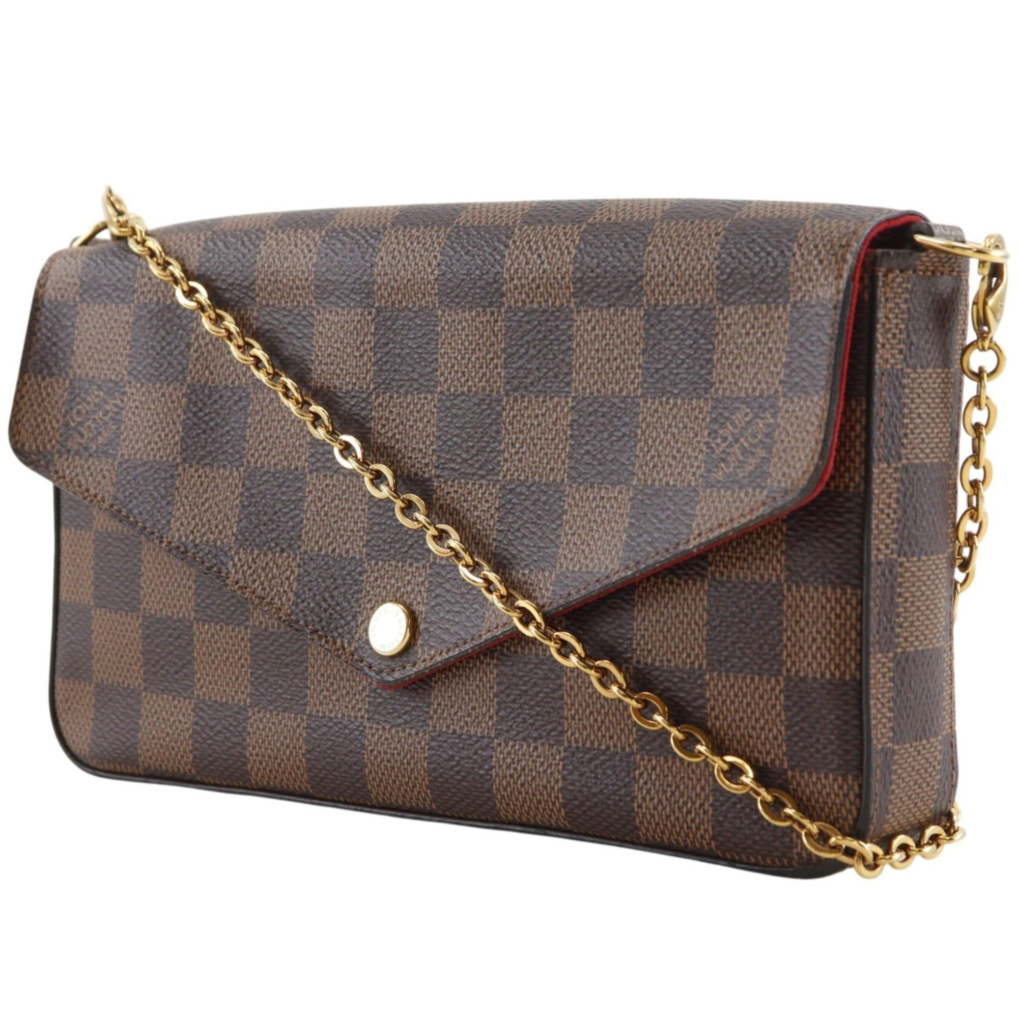 Louis Vuitton Brown Damier Canvas Pochette Pouch Shoulder Bag (Pre-Owned)