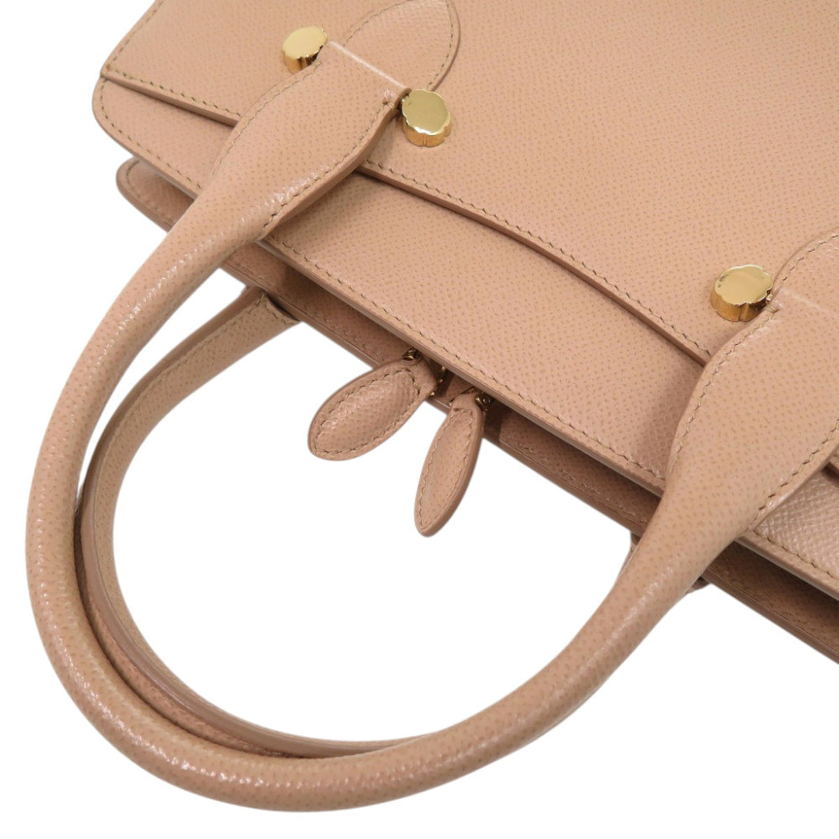 Salvatore Ferragamo Beige Leather Handbag Shoulder Bag (Pre-Owned)