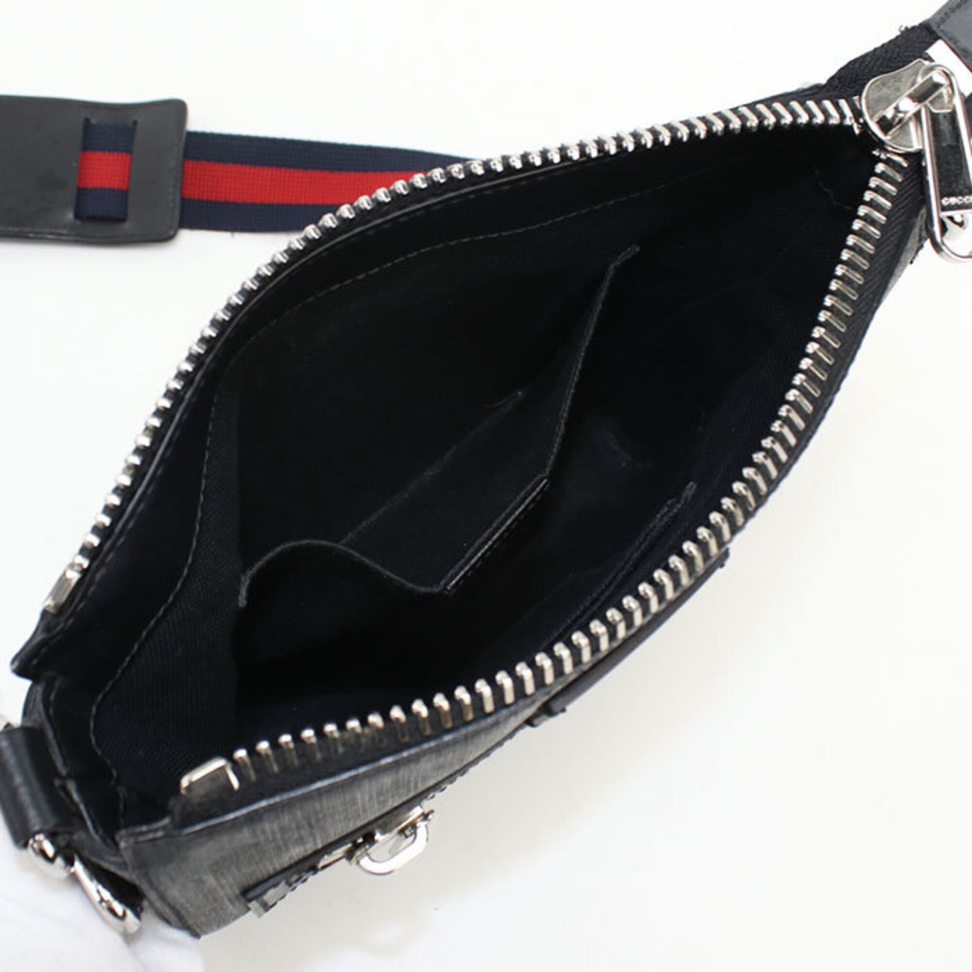Gucci Black Pvc Messenger Bag Shoulder Bag (Pre-Owned)