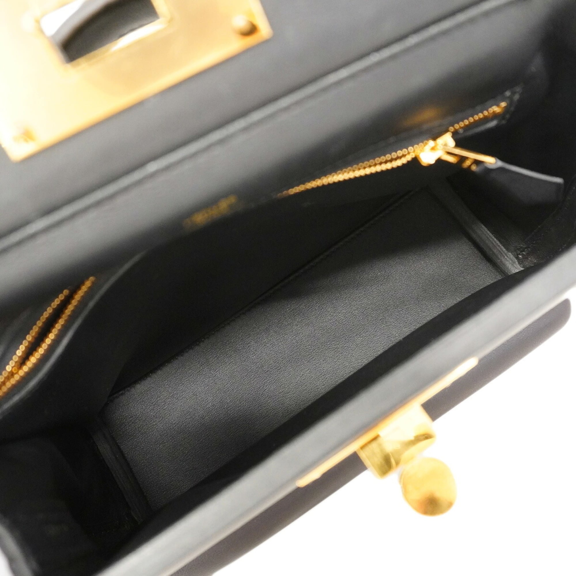 Hermes Black Swift Leather Handbag (Pre-Owned)