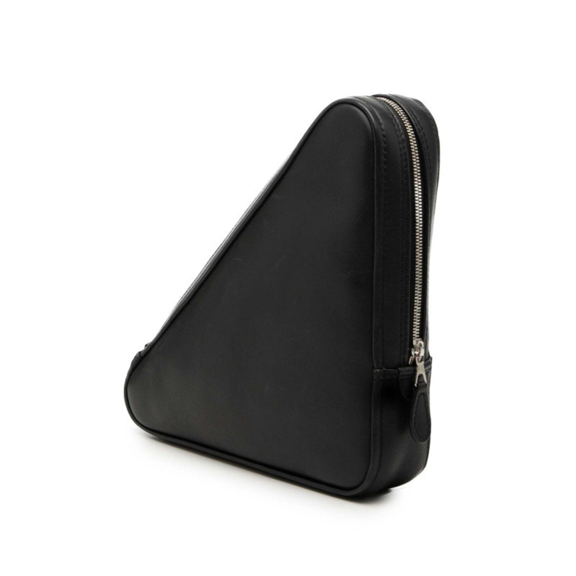 Balenciaga Black Leather Clutch Bag (Pre-Owned)