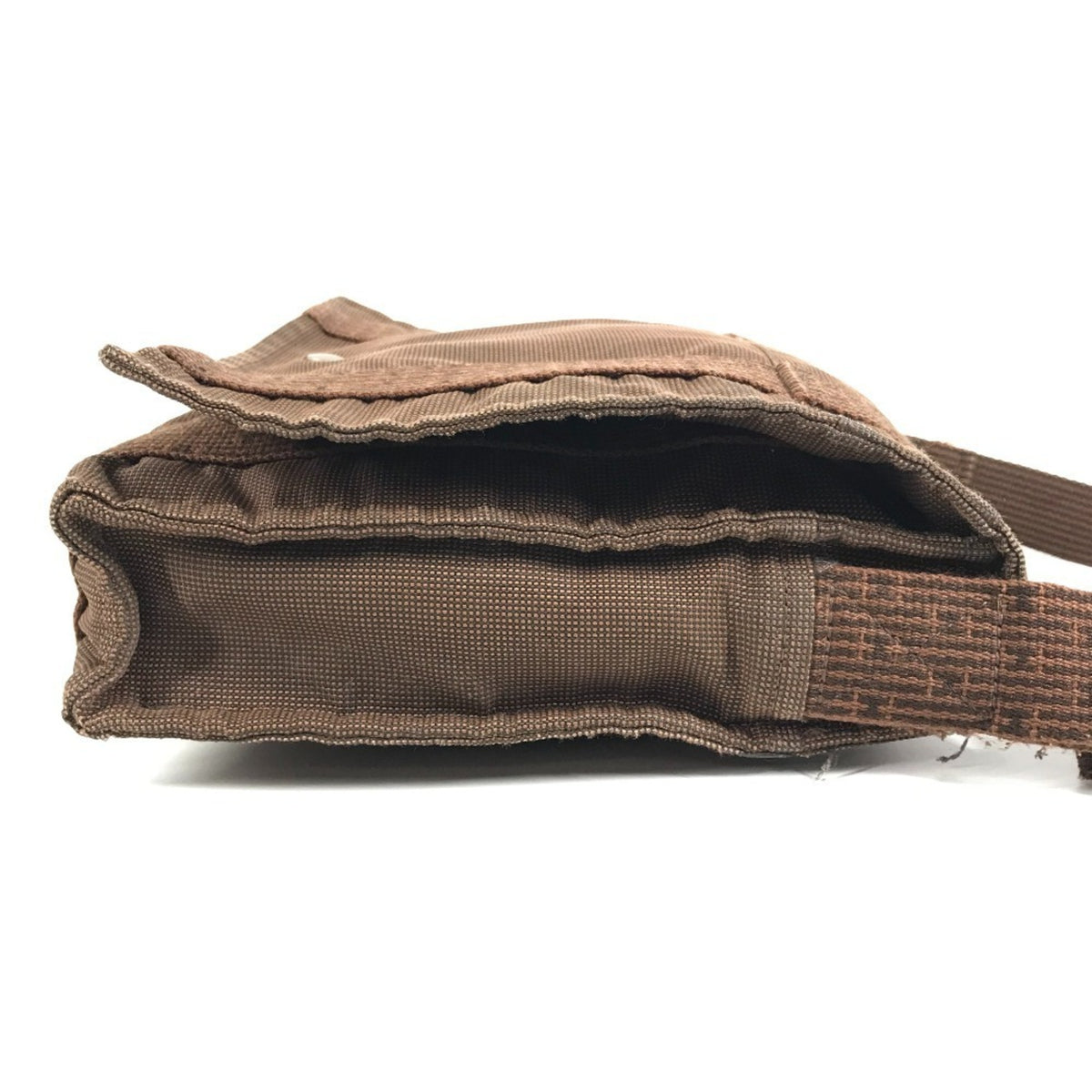 Hermes Brown Canvas Messenger Bag Shoulder Bag (Pre-Owned)