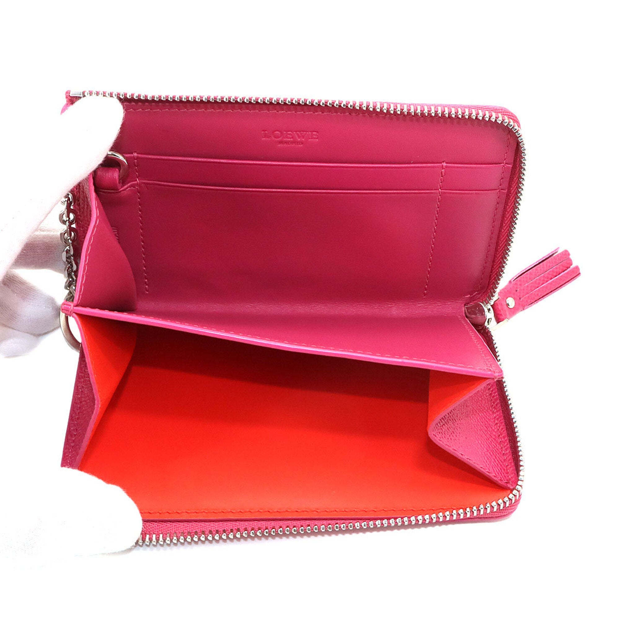 Loewe Pink Leather Coin Purse/Coin Case (Pre-Owned)