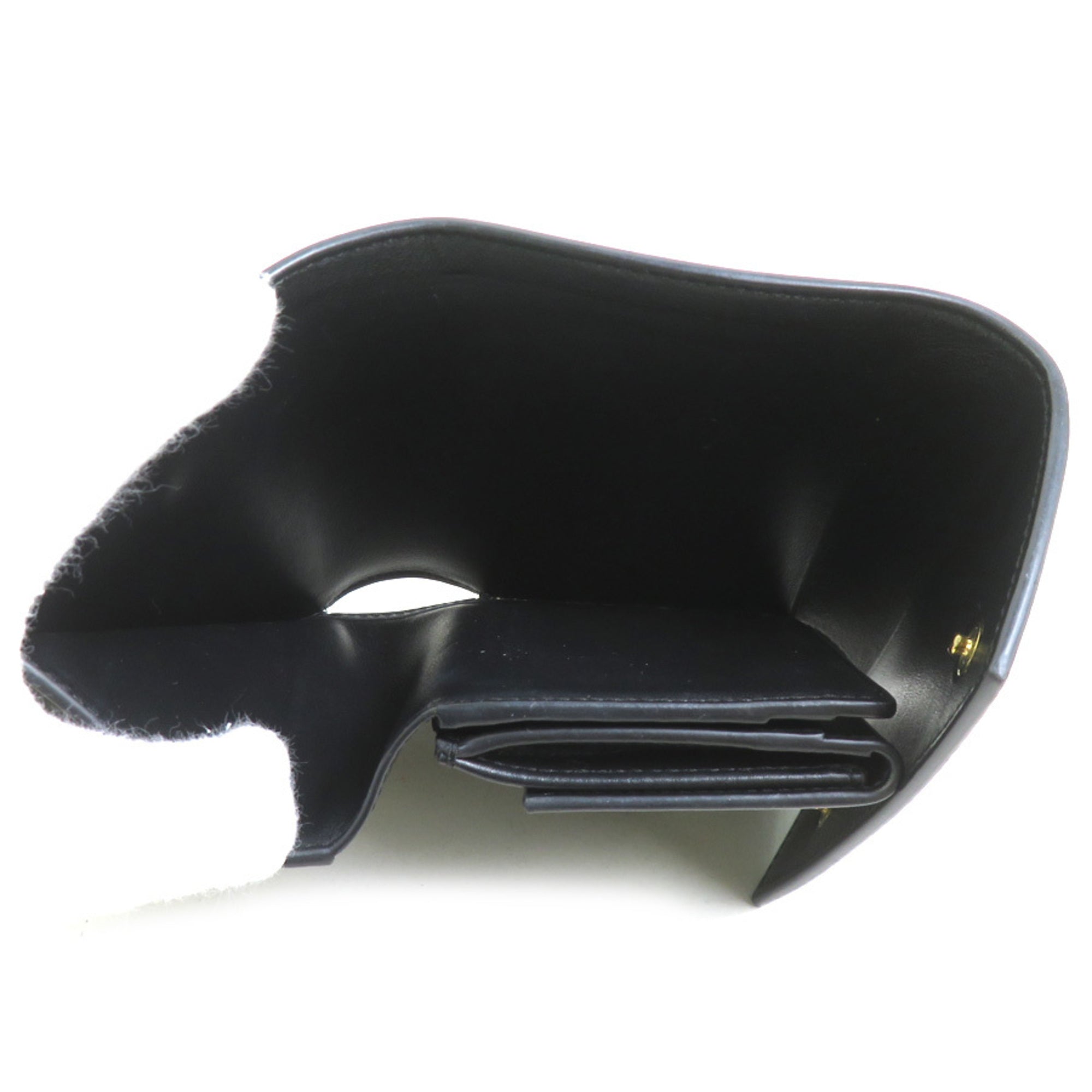 Celine Black Leather Wallet (Tri-Fold) (Pre-Owned)