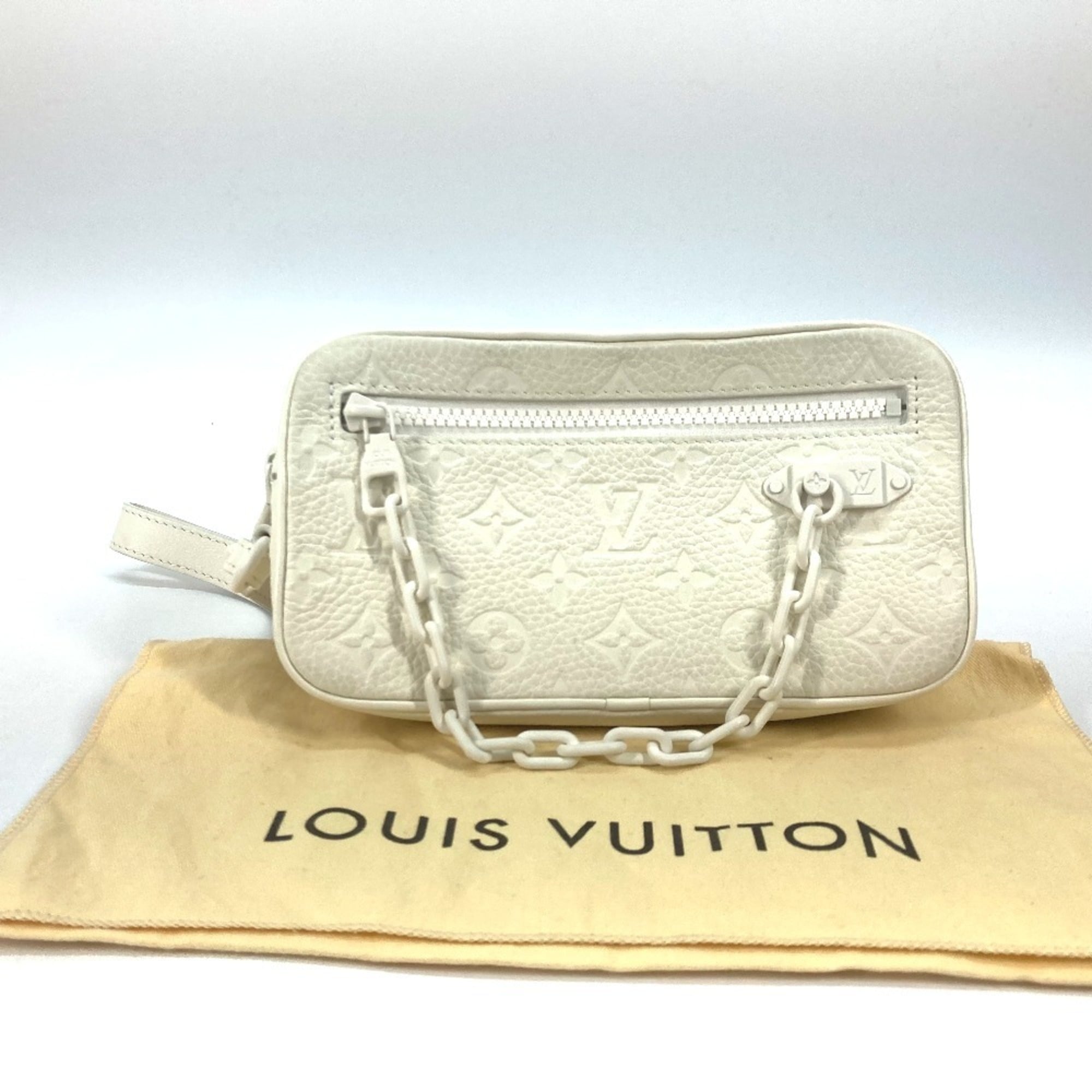 Louis Vuitton Monogram Empreinte White Monogram Empreinte Clutch Bag Pochette (Pre-Owned)