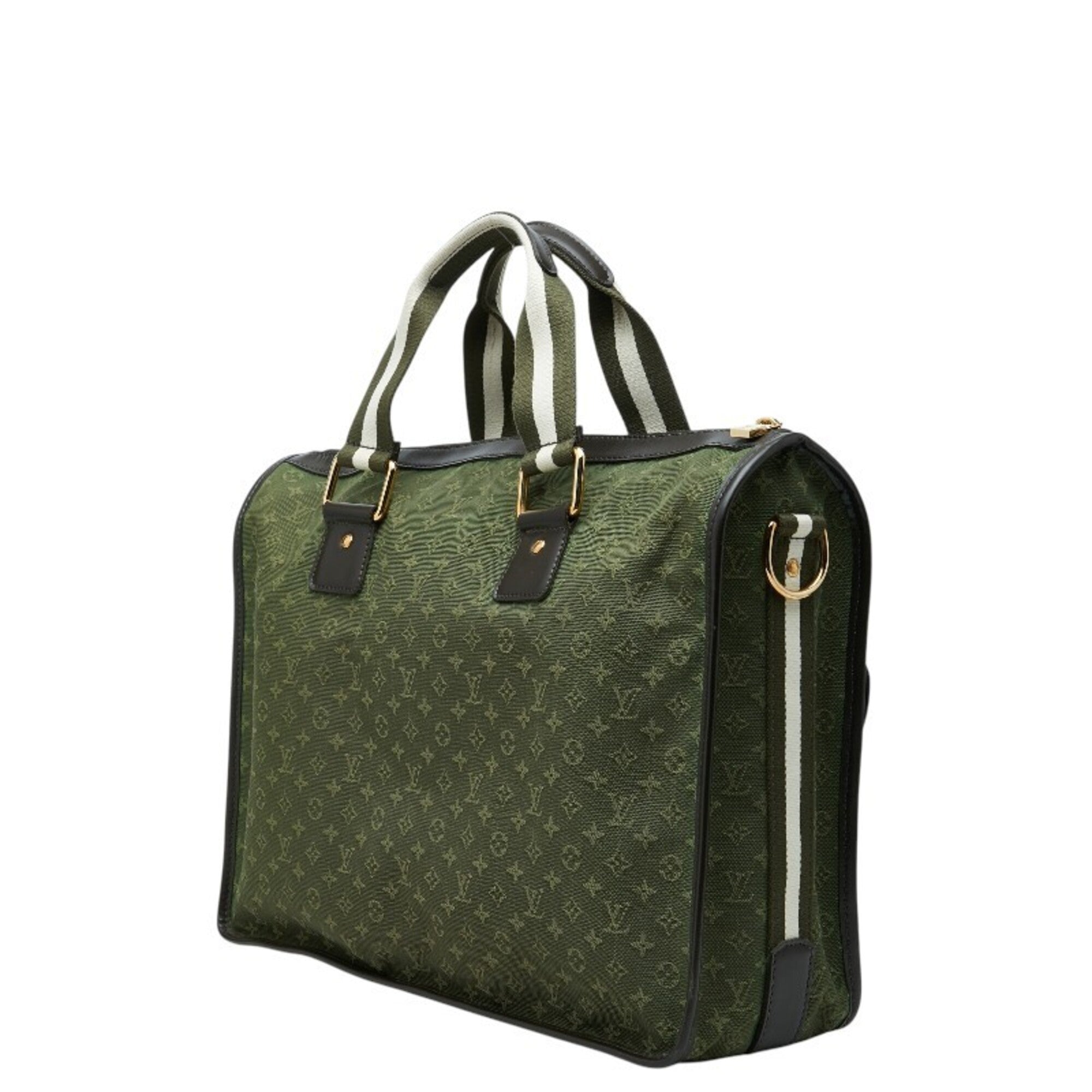 Louis Vuitton Green Tst Khaki Canvas Leather Shoulder Bag Tote Bag (Pre-Owned)