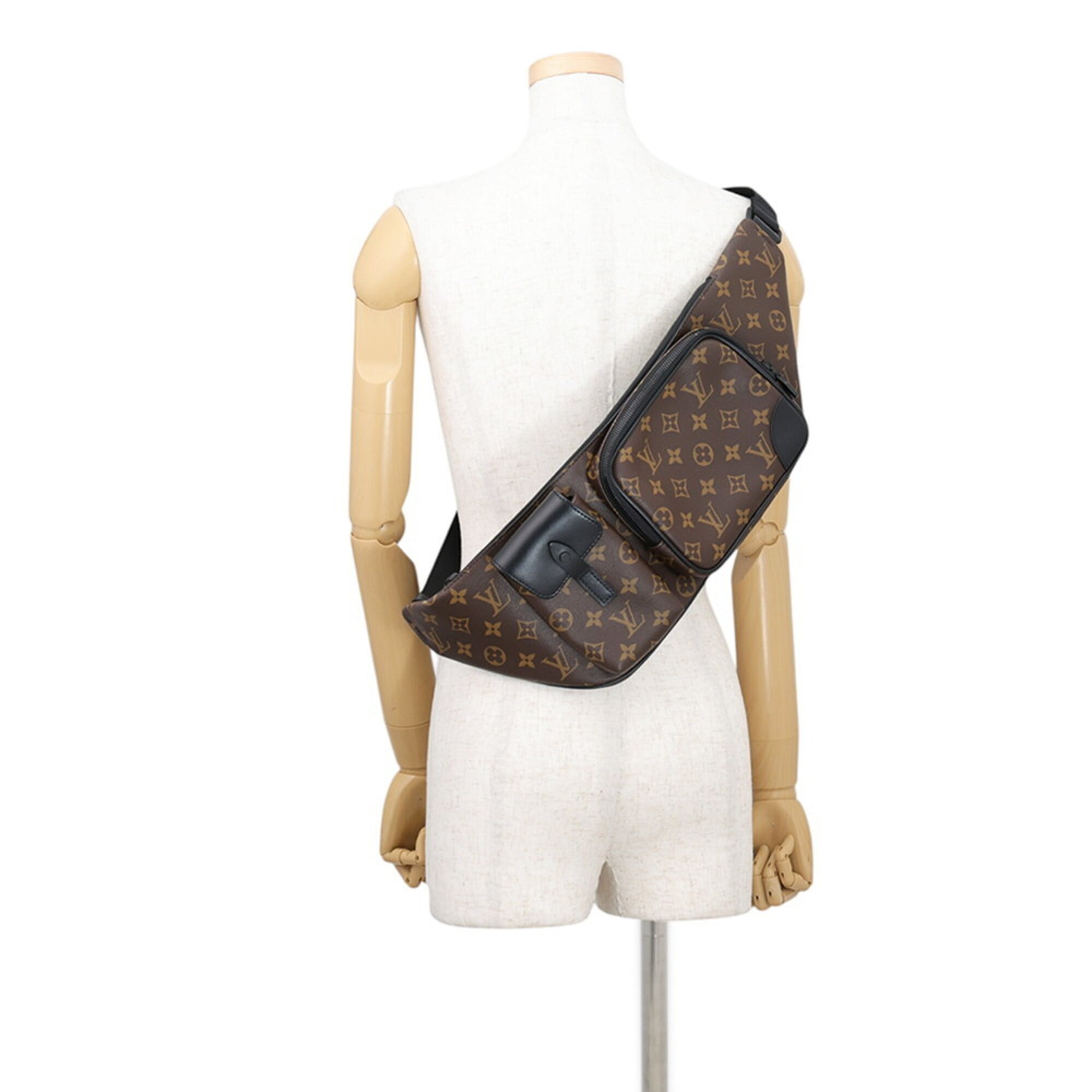 Louis Vuitton Monogram Macassar Black Monogram Macassar Noir Sling Bag (Pre-Owned)