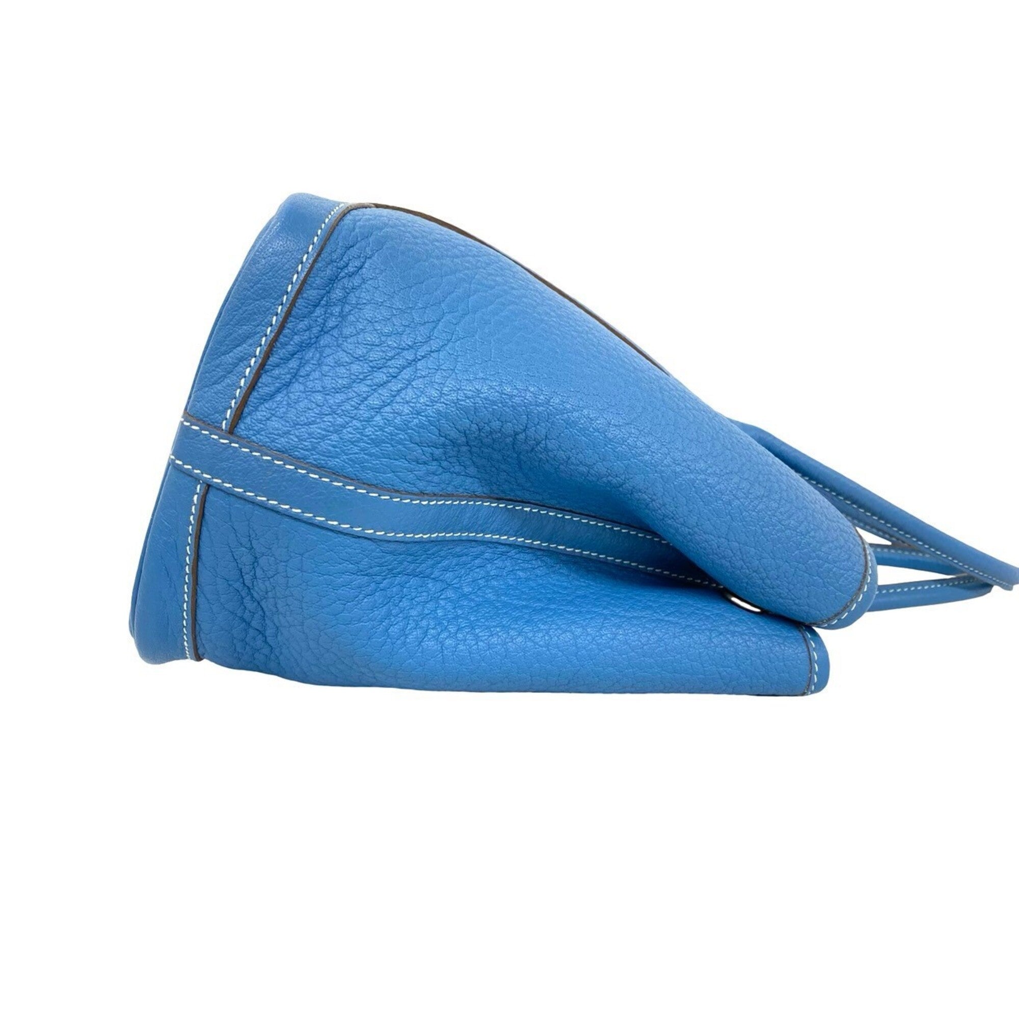 Hermes Blue Buffalo Leather Handbag (Pre-Owned)