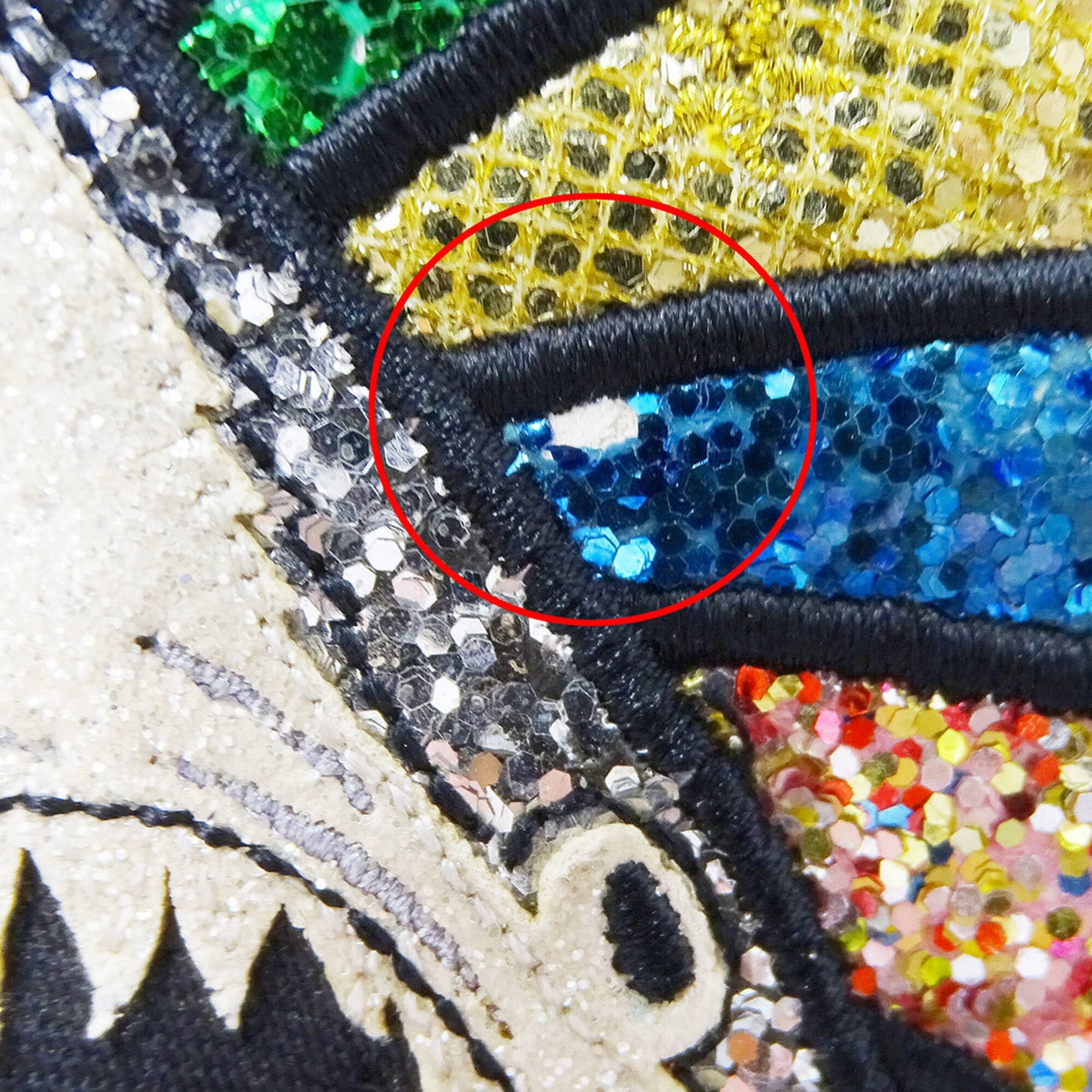 Saint Laurent Black Multi-Color Canvas Handbag (Pre-Owned)