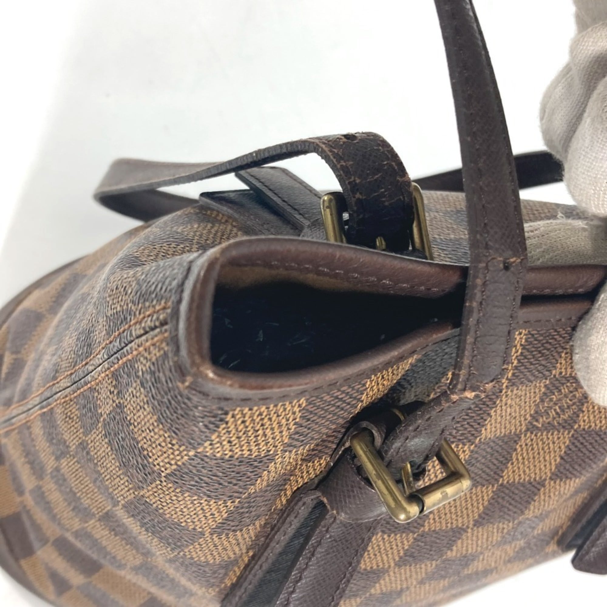 Louis Vuitton Brown Damier Canvas Ebene Damier Canvas Shoulder Bag Tote Bag (Pre-Owned)