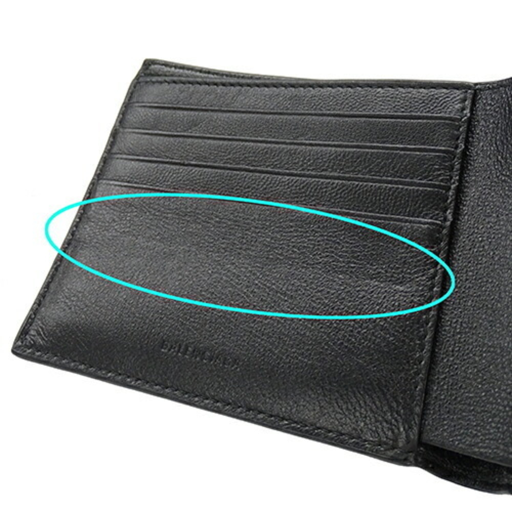 Balenciaga Black Leather Wallet (Bi-Fold) (Pre-Owned)