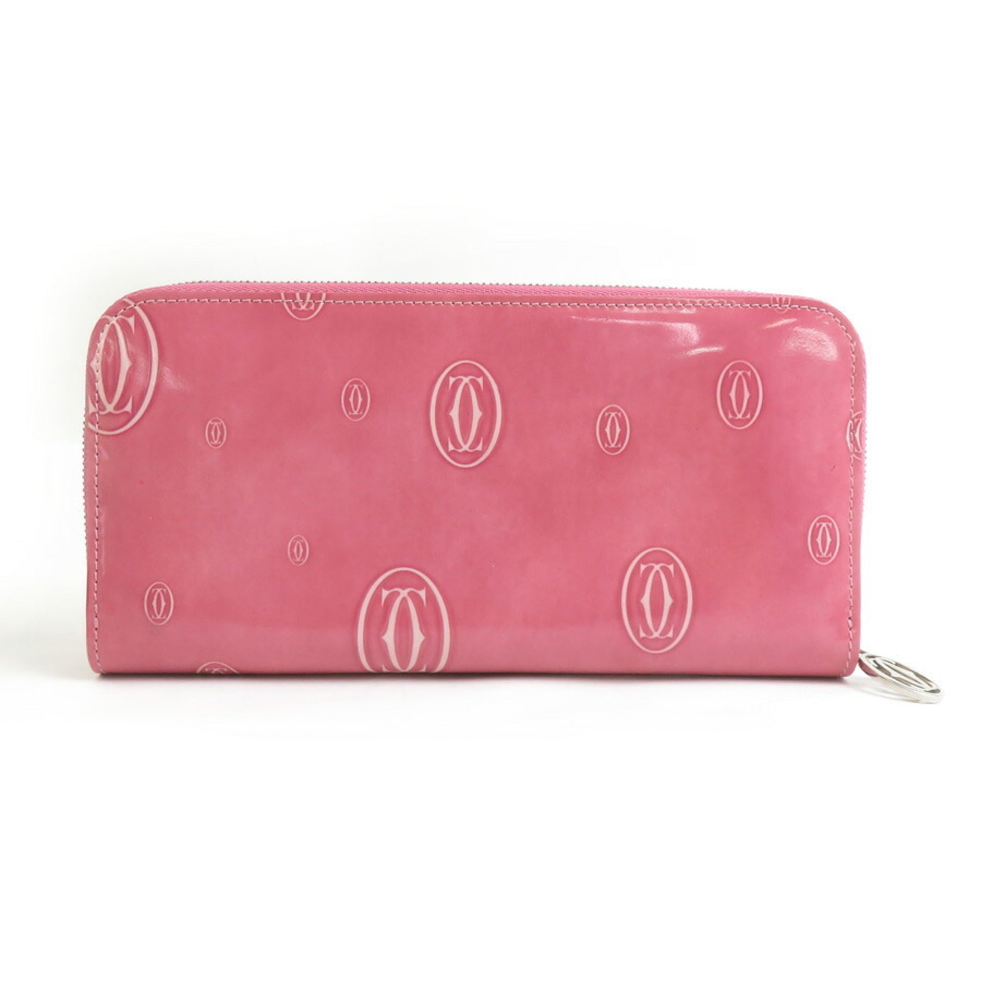Cartier Pink Leather Long Wallet (Bi-Fold) (Pre-Owned)