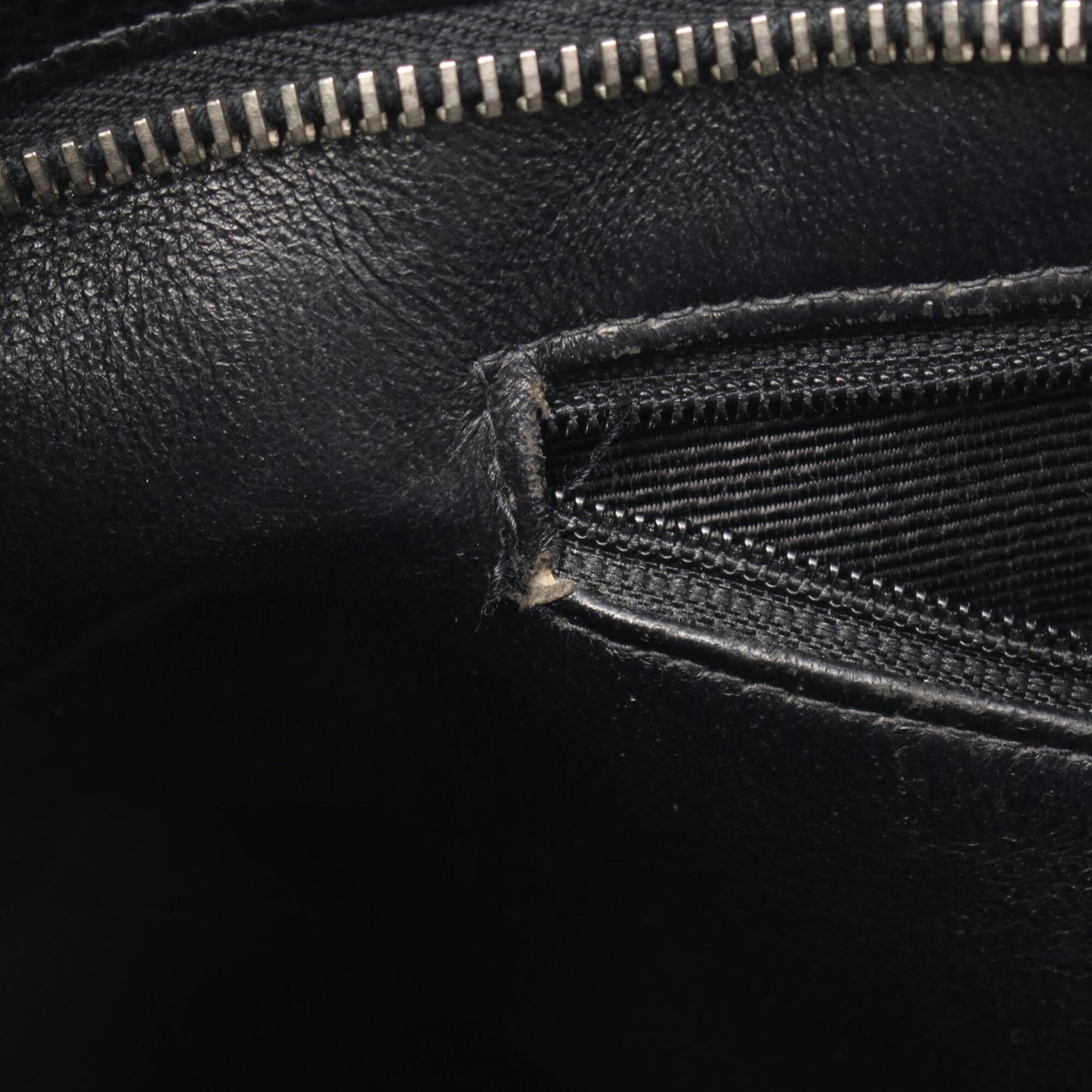 Chanel Black Grained Calfskin Handbag Tote Bag (Pre-Owned)