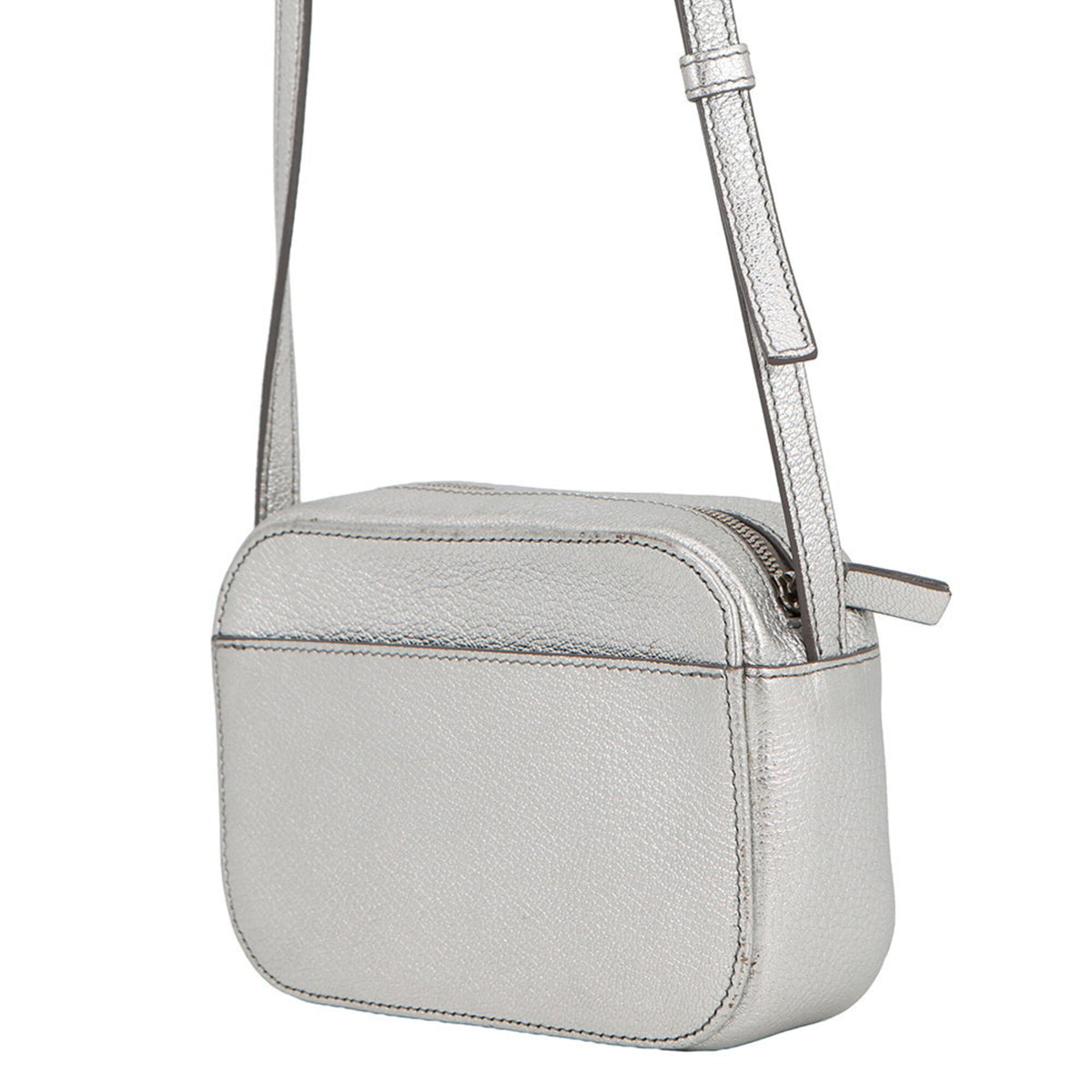 Balenciaga Silver Leather Handbag Shoulder Bag (Pre-Owned)