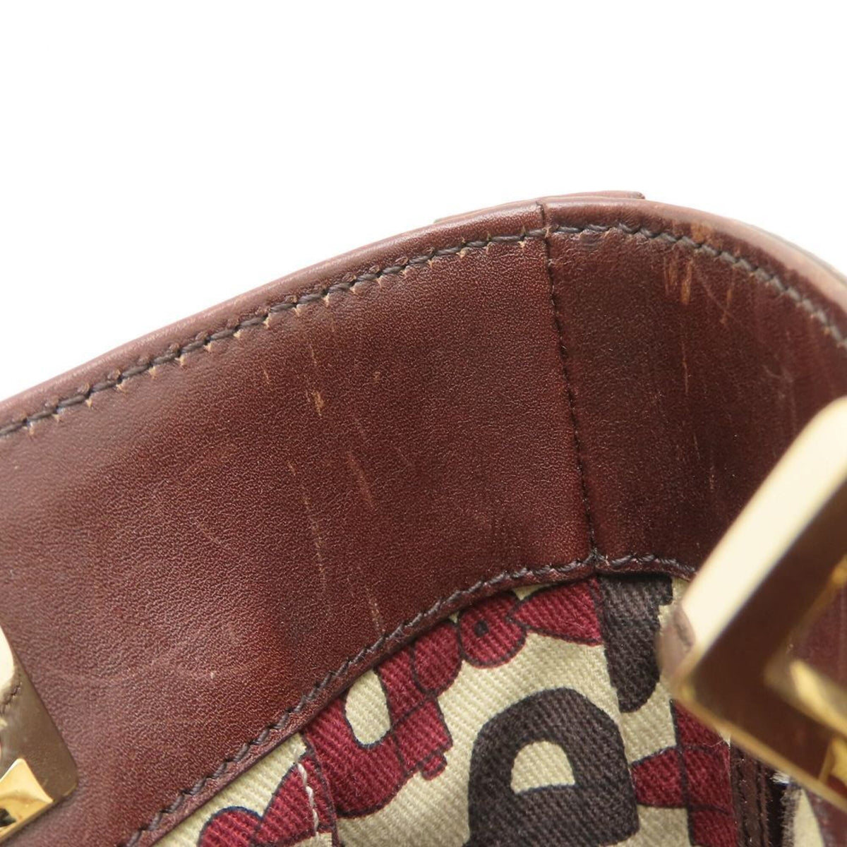 Gucci Dark Brown Leather Tote Bag (Pre-Owned)