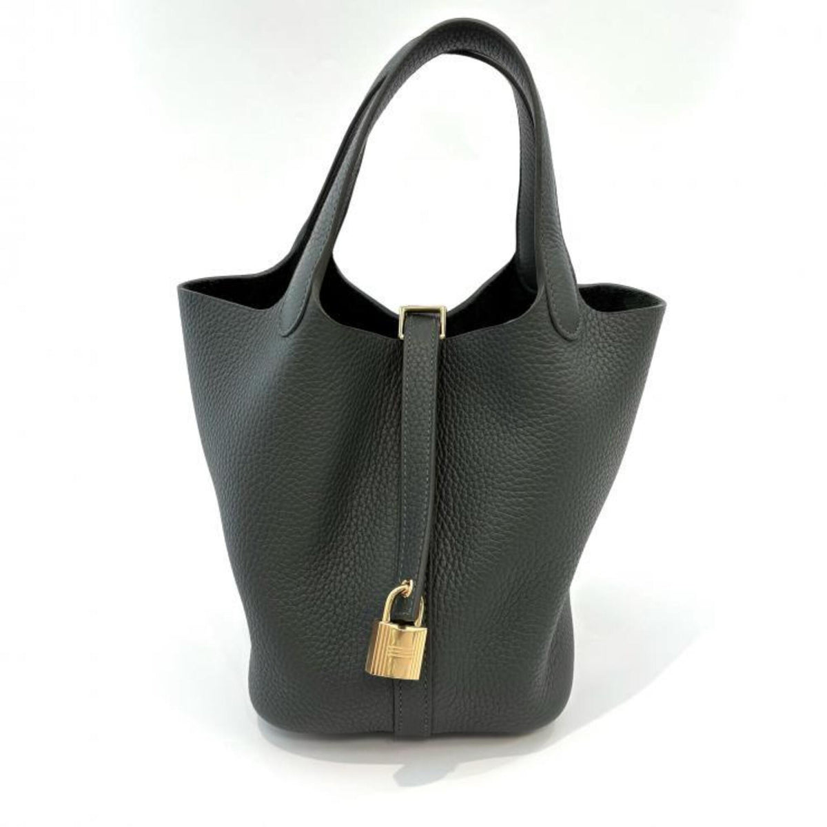 Hermes Green Taurillon Clemence Leather Handbag (Pre-Owned)