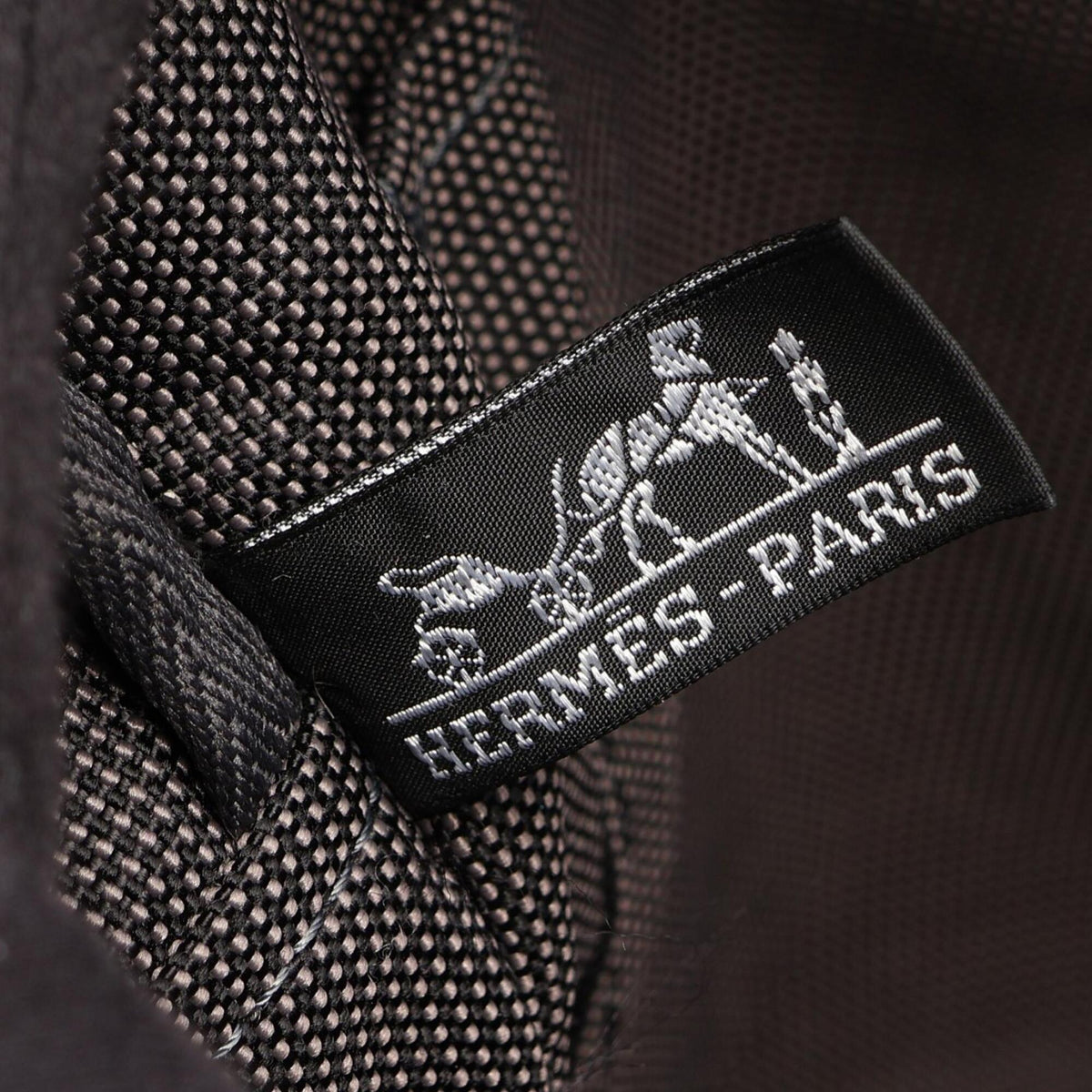 Hermes Gray Nylon Canvas Backpack (Pre-Owned)