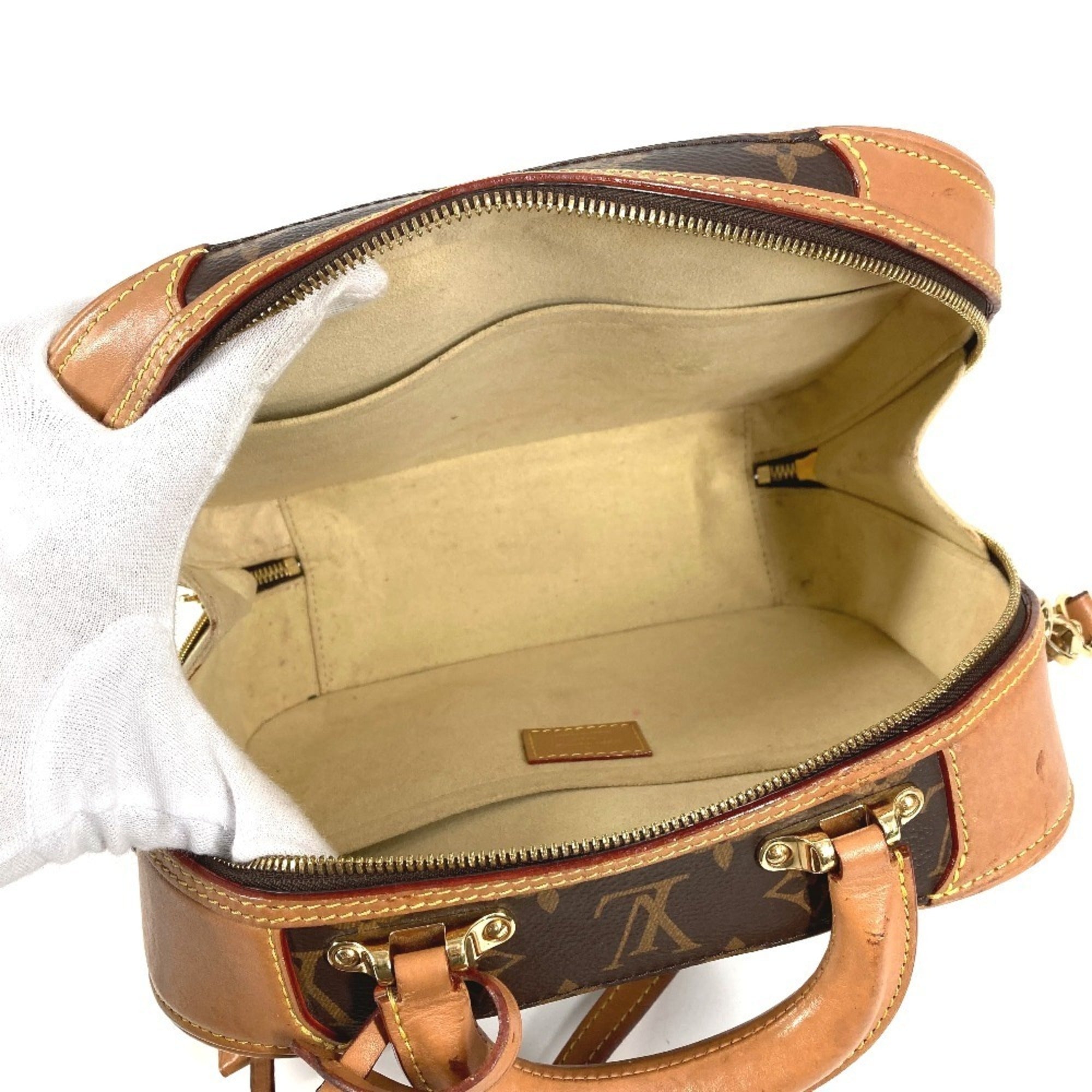 Louis Vuitton Brown Monogram Boston Bag Handbag Shoulder Bag (Pre-Owned)