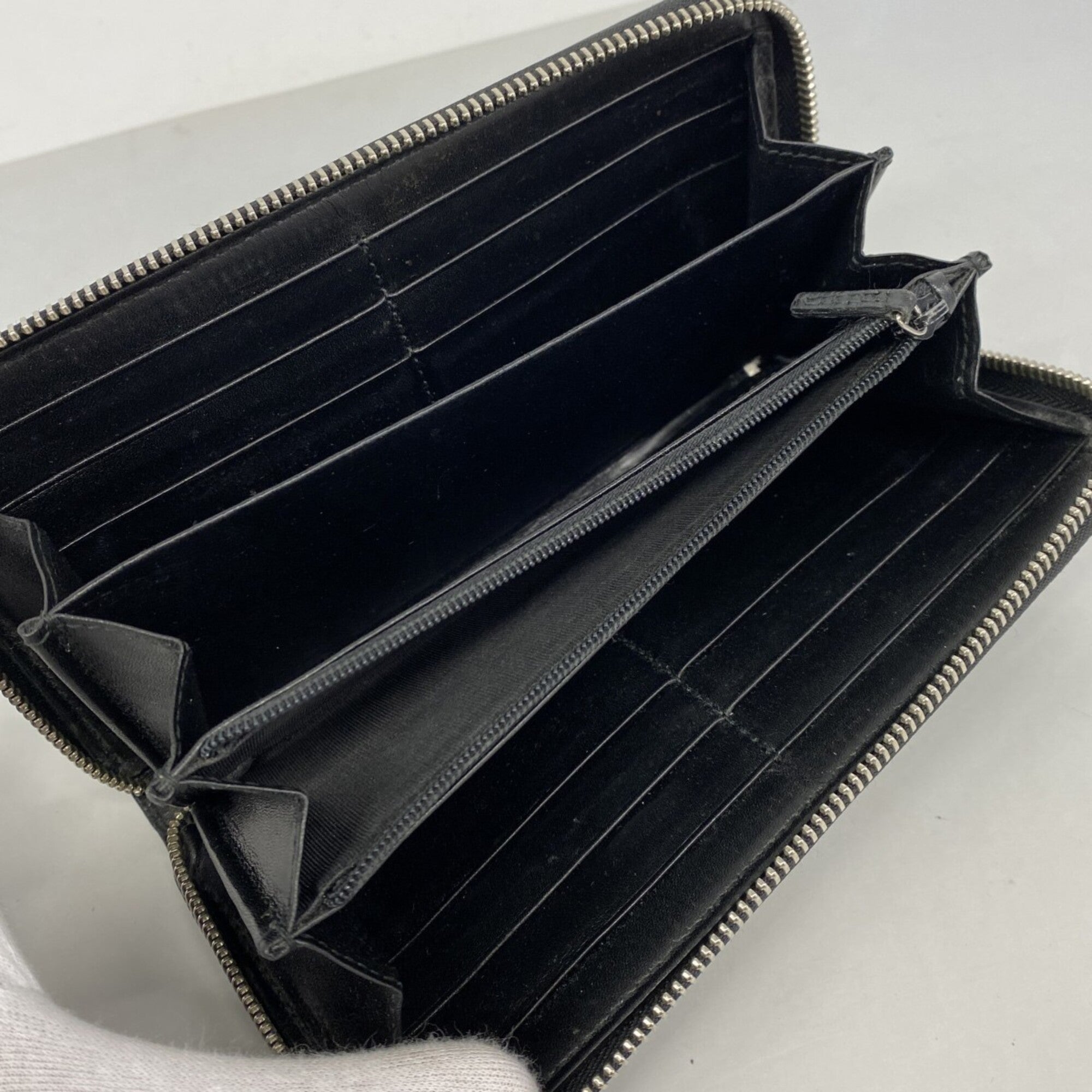 Gucci Black Pvc Long Wallet (Bi-Fold) (Pre-Owned)