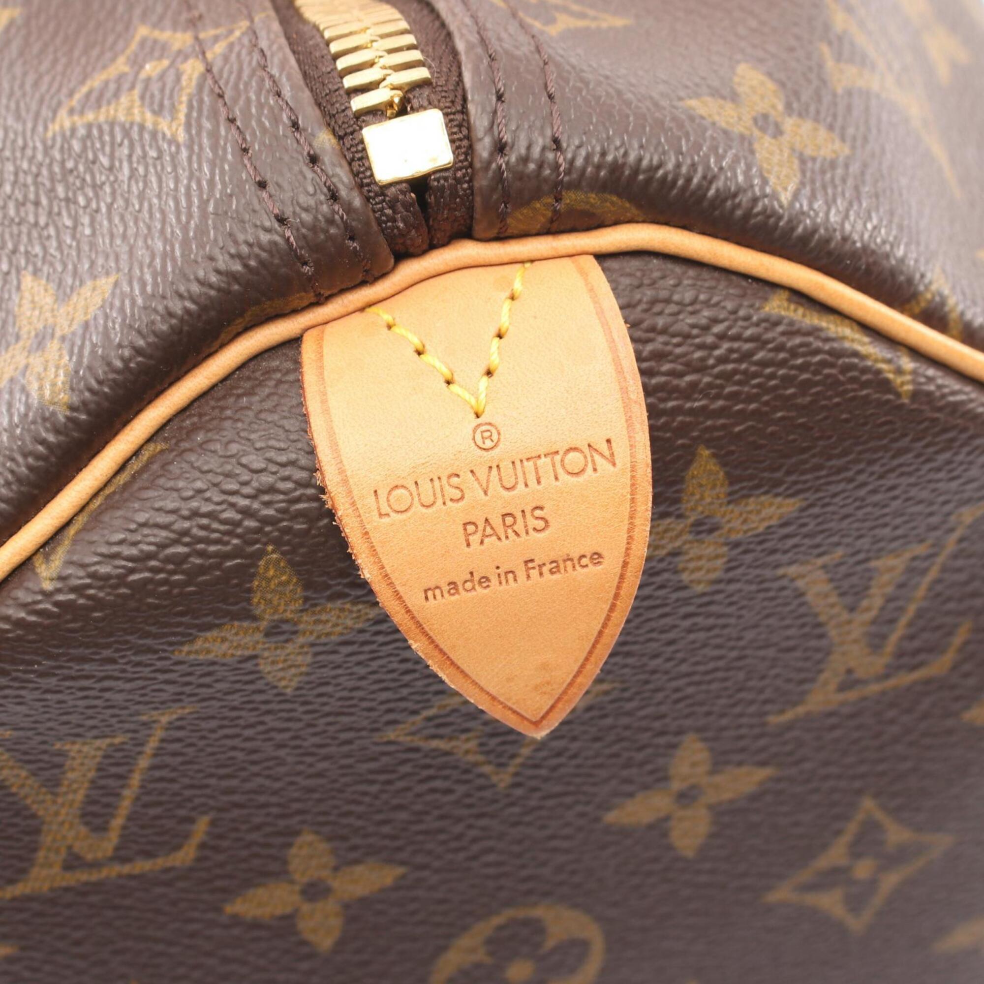 Louis Vuitton Brown Monogram Monogram Leather Coated Canvas Boston Bag Handbag (Pre-Owned)