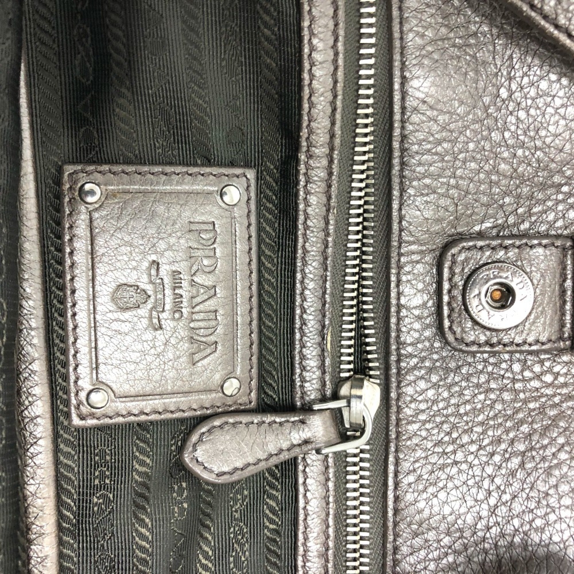Prada Brown Leather Tote Bag (Pre-Owned)