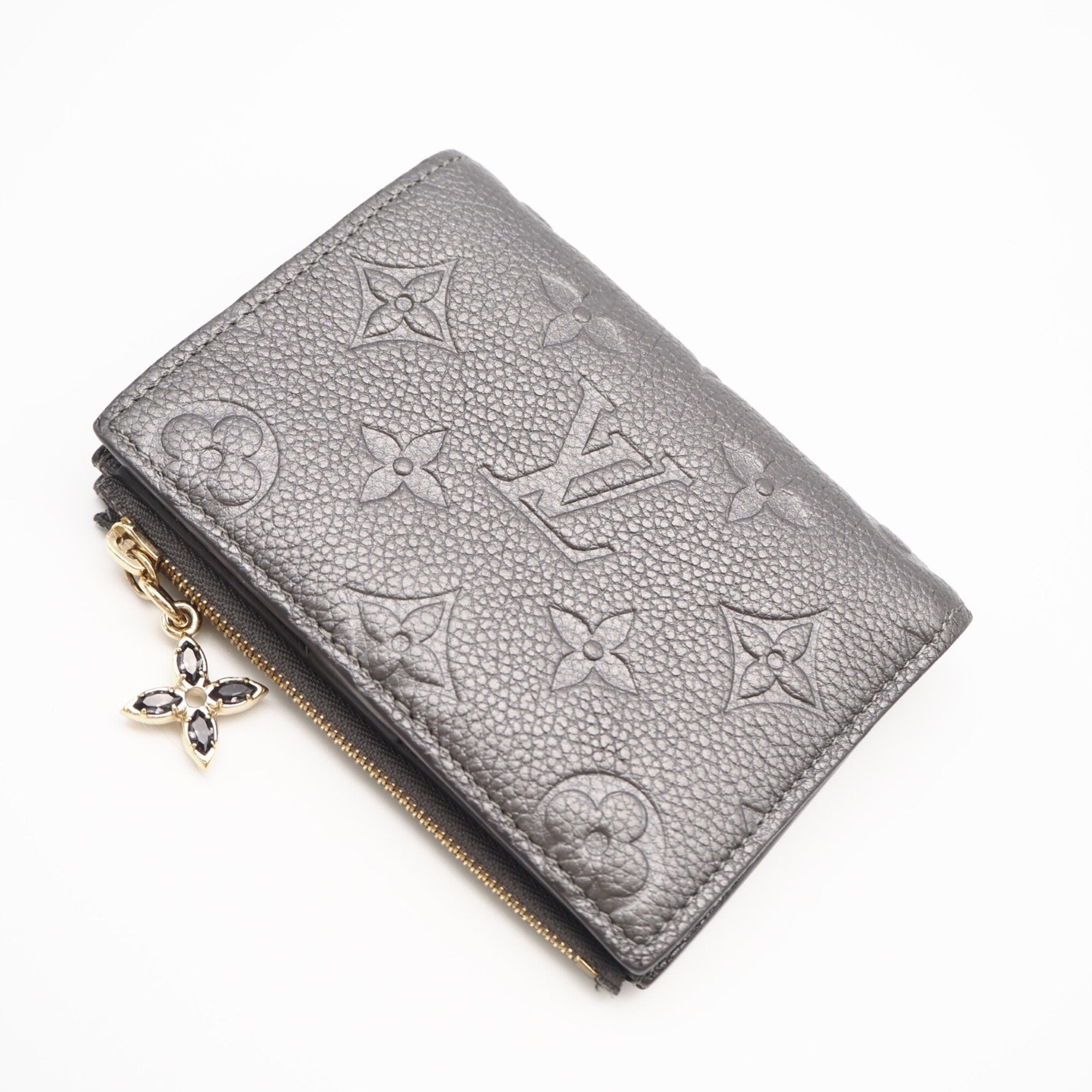 Louis Vuitton Silver Leather Wallet (Bi-Fold) (Pre-Owned)