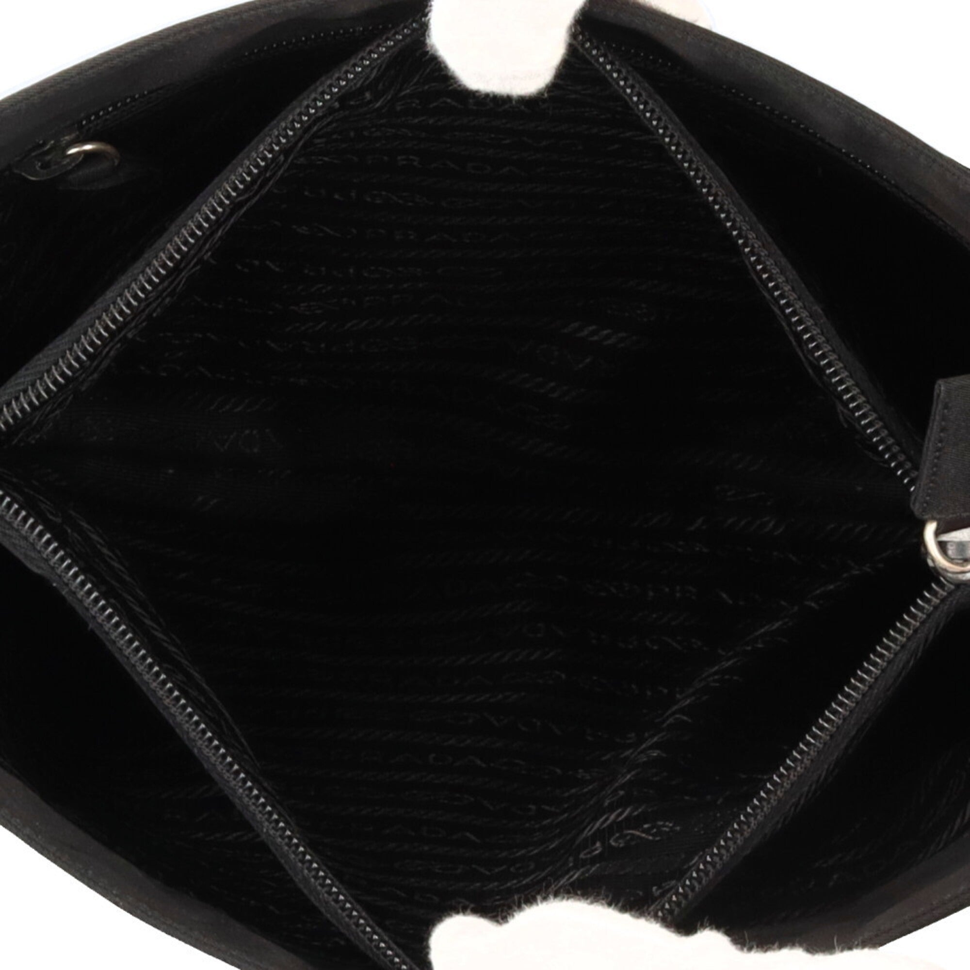 Prada Black Nero Nylon Handbag Tote Bag (Pre-Owned)