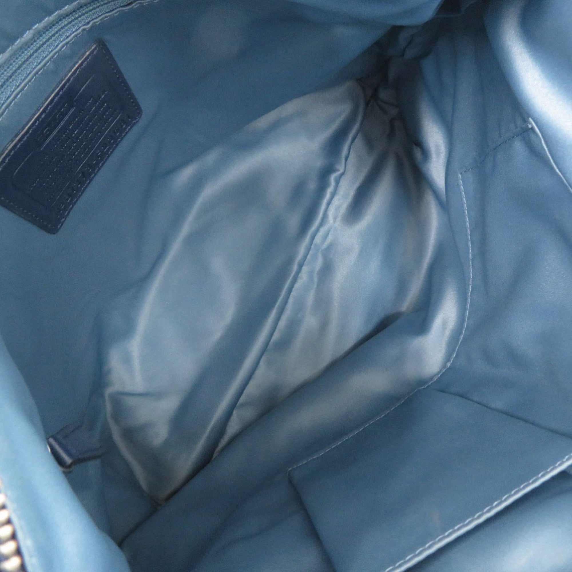 Coach Blue Leather Shoulder Bag (Pre-Owned)