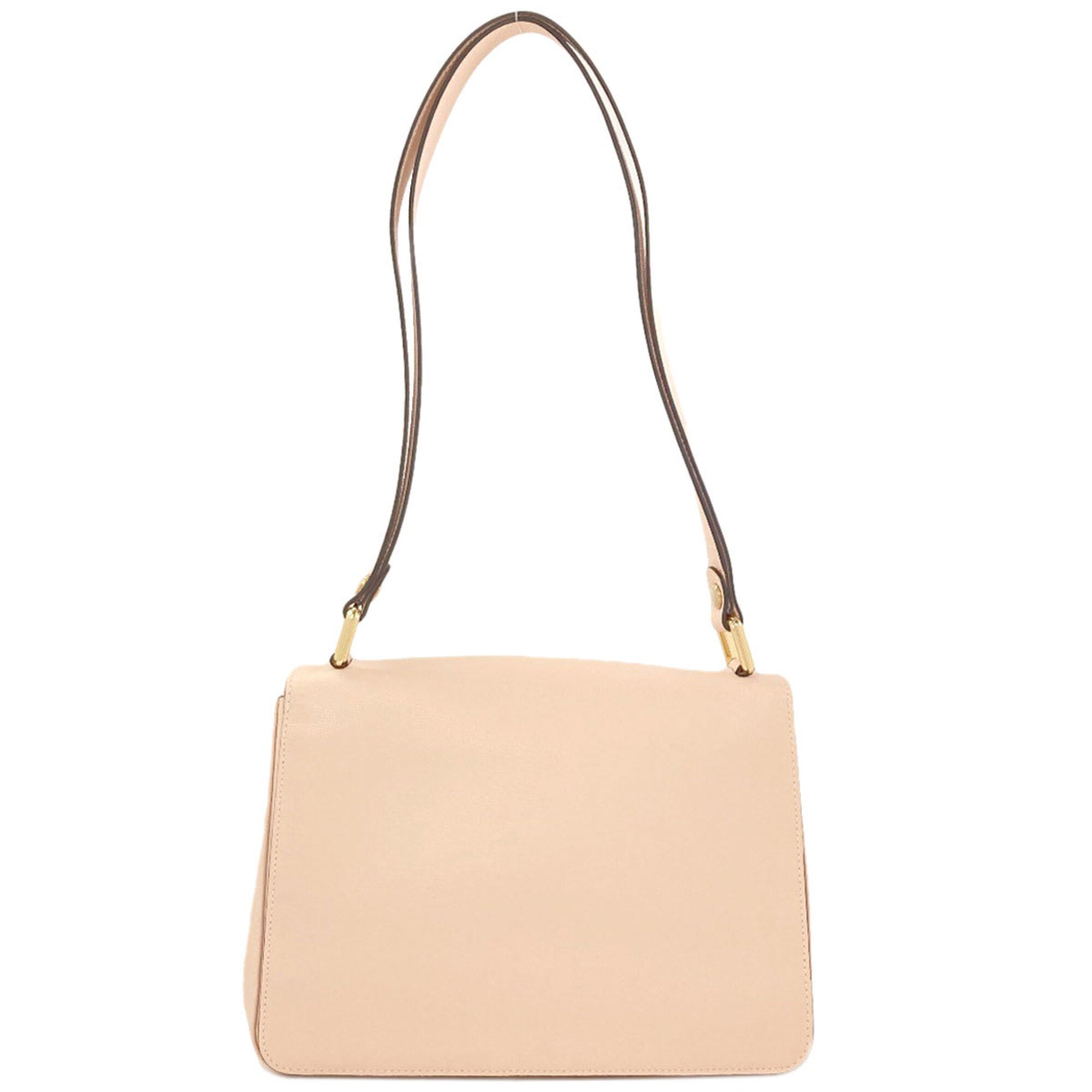 Longchamp Le Pliage Pink Leather Shoulder Bag (Pre-Owned)