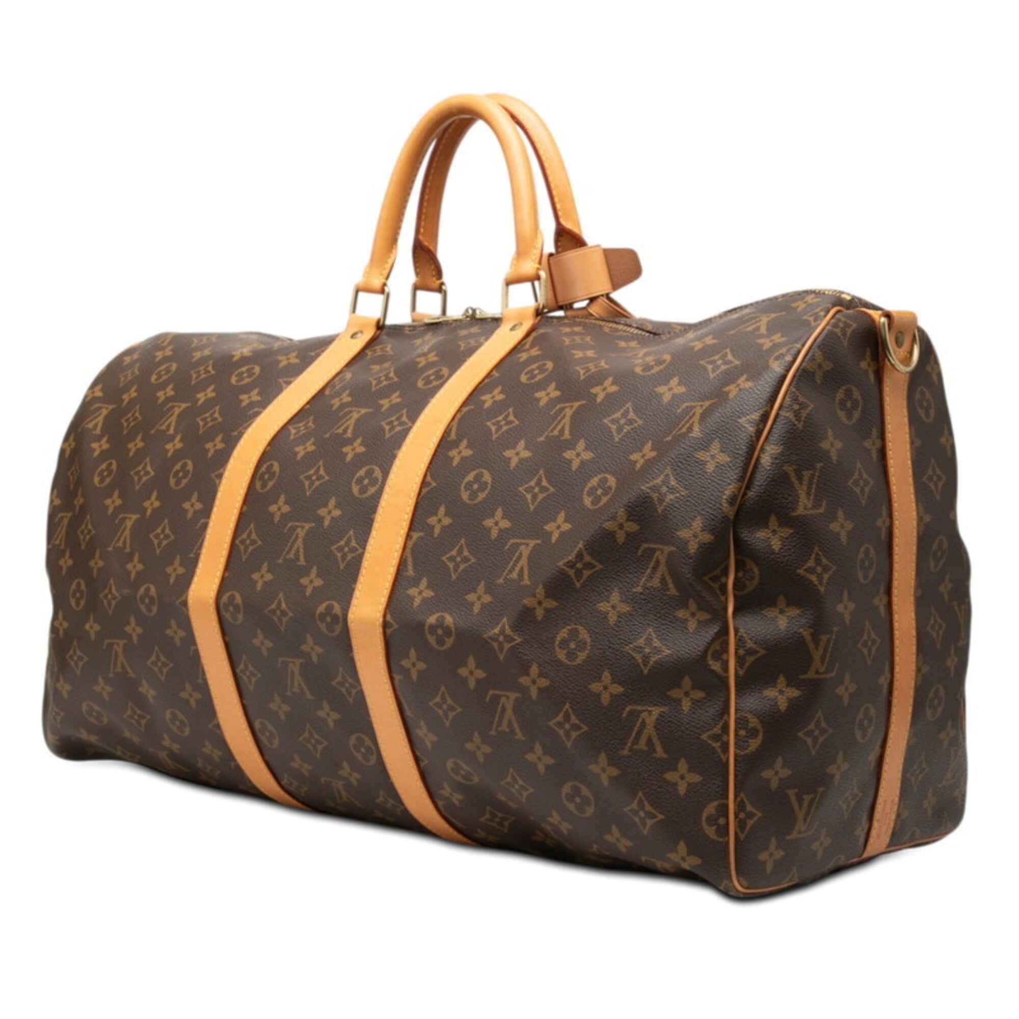 Louis Vuitton Brown Pvc Leather Boston Bag Shoulder Bag (Pre-Owned)