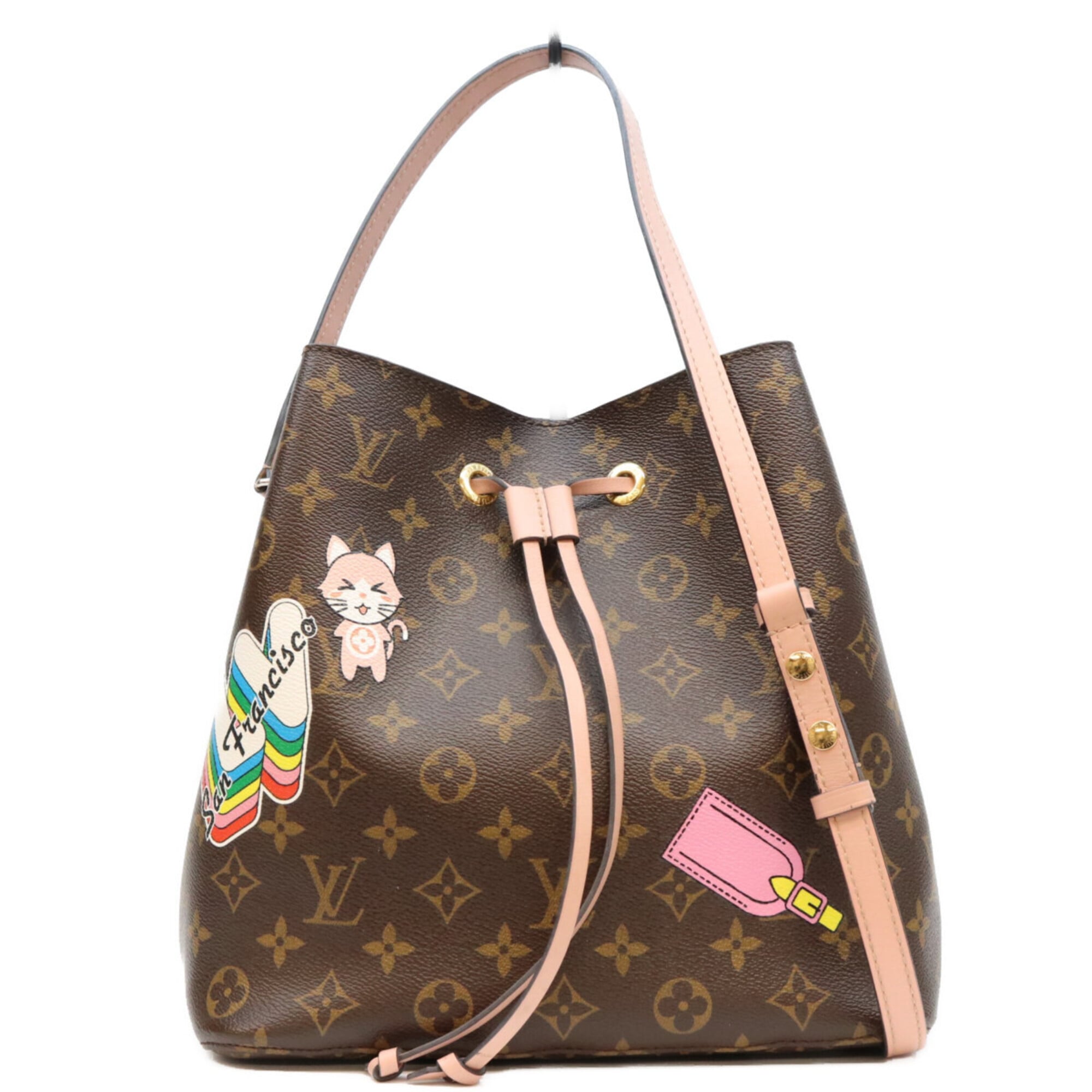 Louis Vuitton Brown Pink Monogram Shoulder Bag (Pre-Owned)