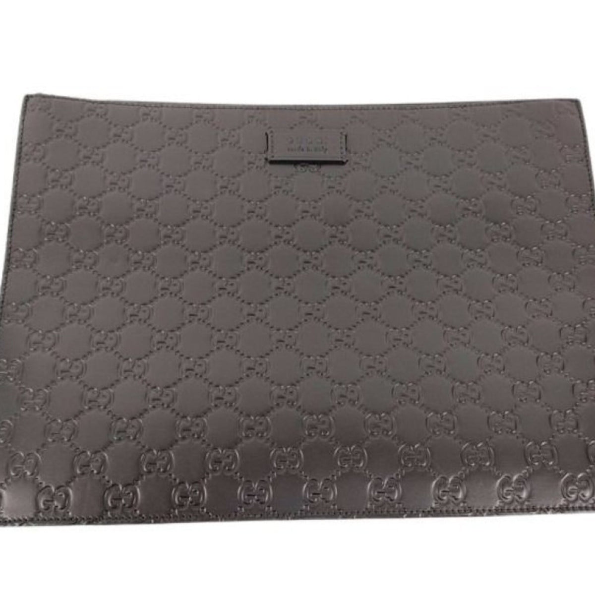 Gucci Guccissima Black Leather Clutch Bag (Pre-Owned)