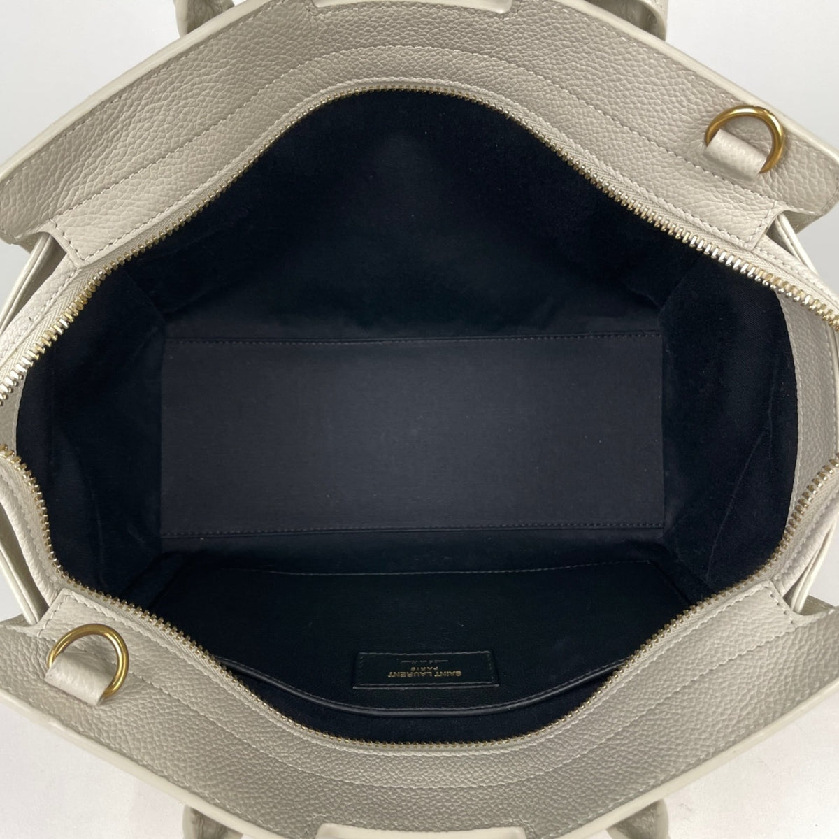 Saint Laurent Ivory Leather Handbag (Pre-Owned)