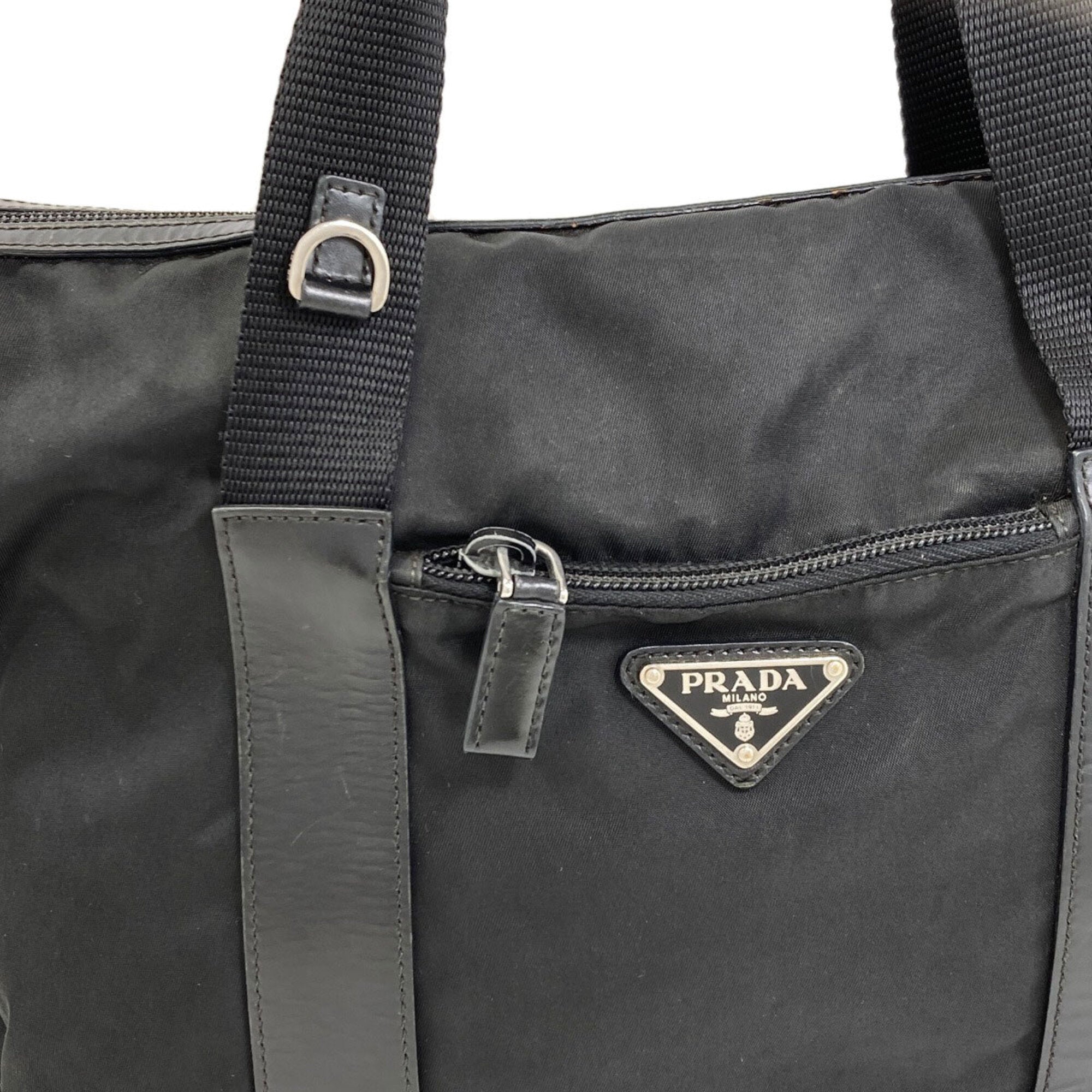 Prada Black Nylon Tote Bag (Pre-Owned)
