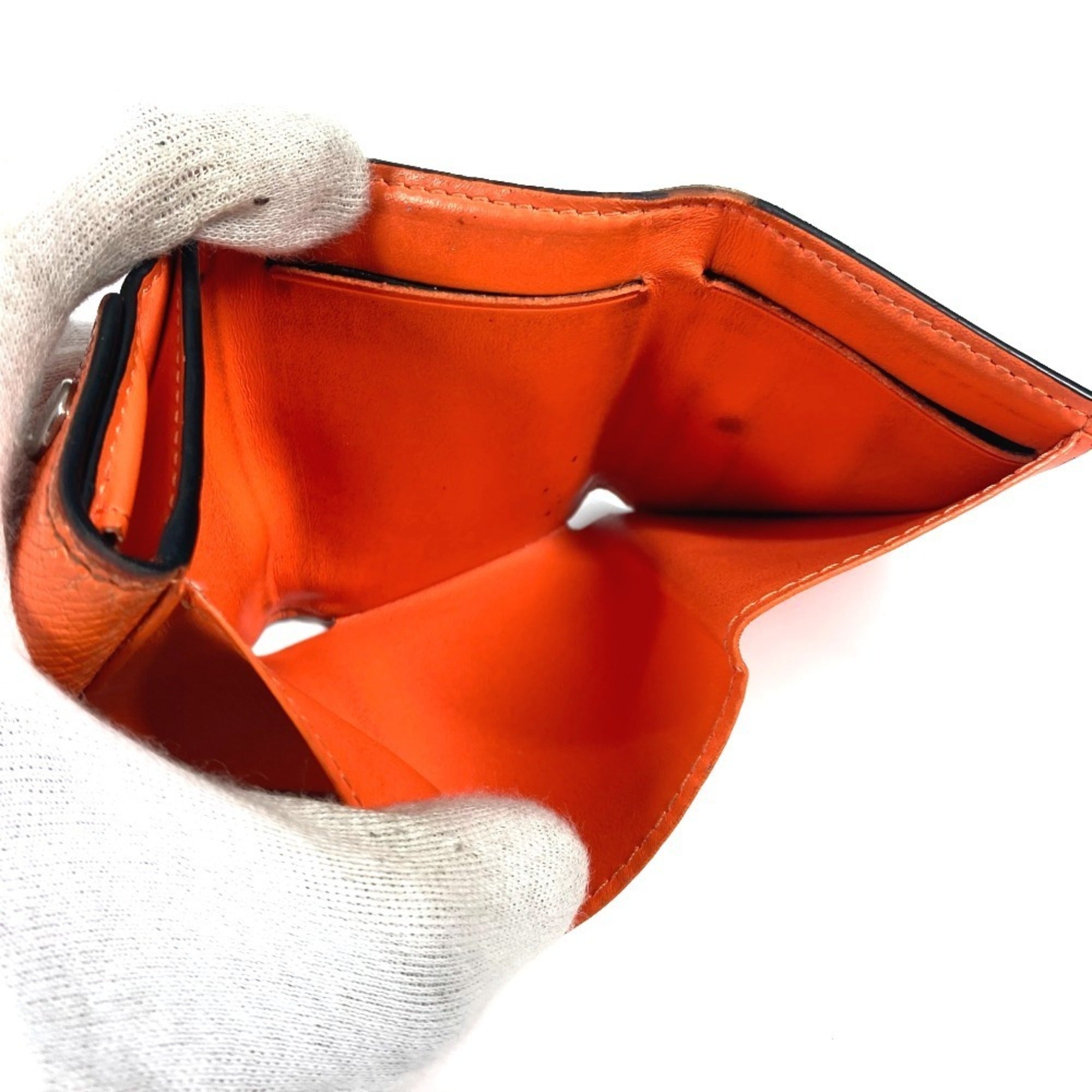 Louis Vuitton Taigarama Orange Taiga Leather Monogram Wallet (Tri-Fold) (Pre-Owned)