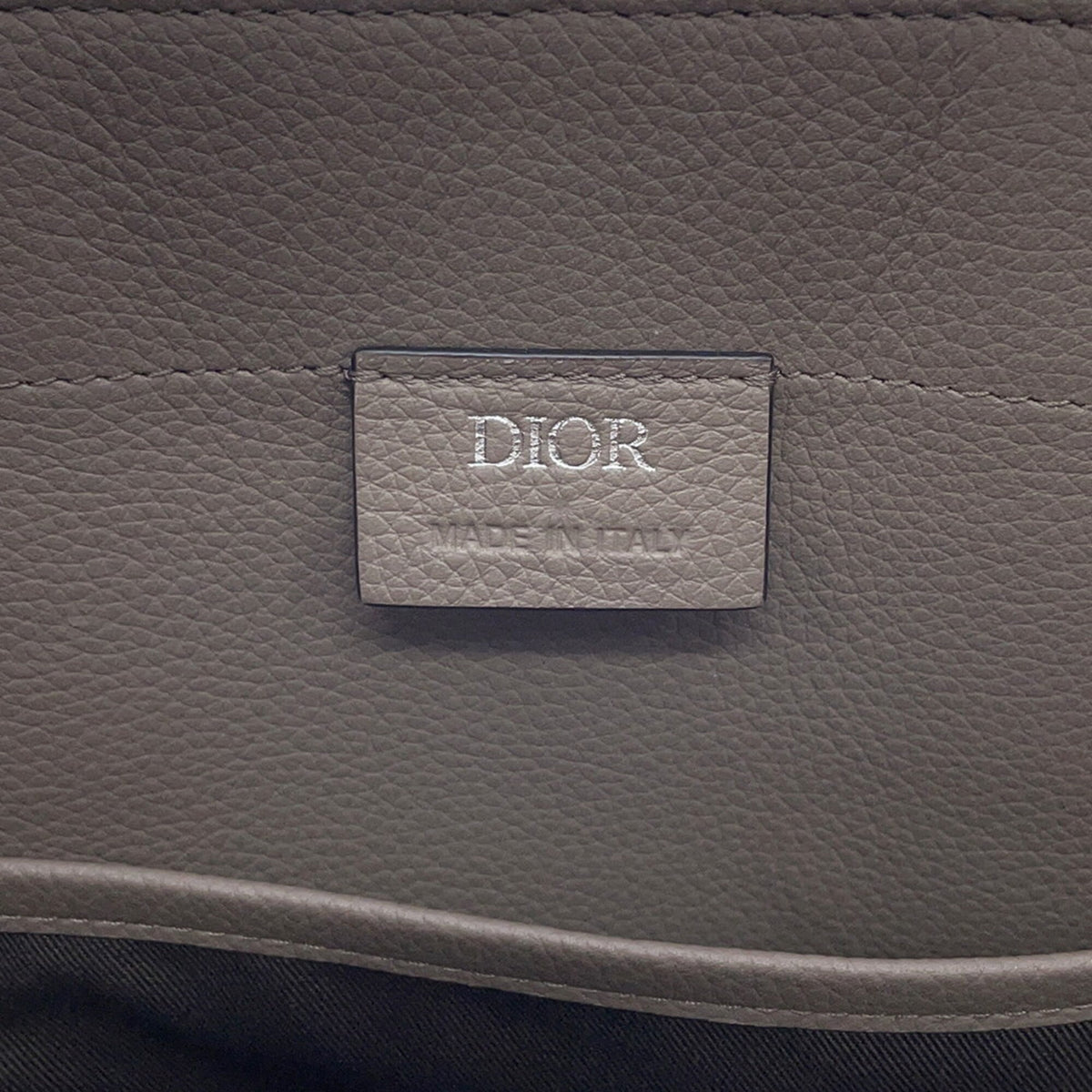 Christian Dior Brown Light Blue Pile Fabric Leather Tote Bag (Pre-Owned)
