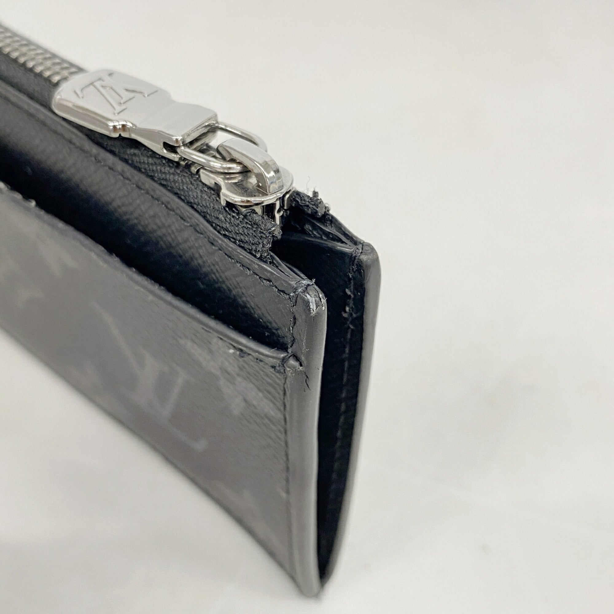 Louis Vuitton Black Gray Coin Purse/Coin Case (Pre-Owned)