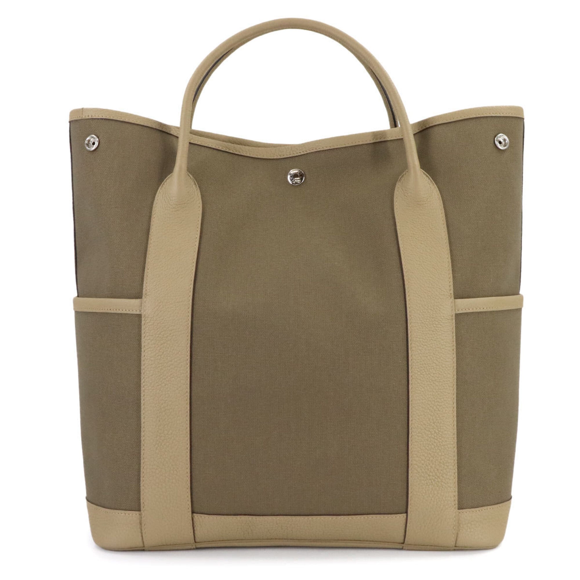 Hermes Beige Etoupe Gray Negonda Leather Handbag Tote Bag (Pre-Owned)