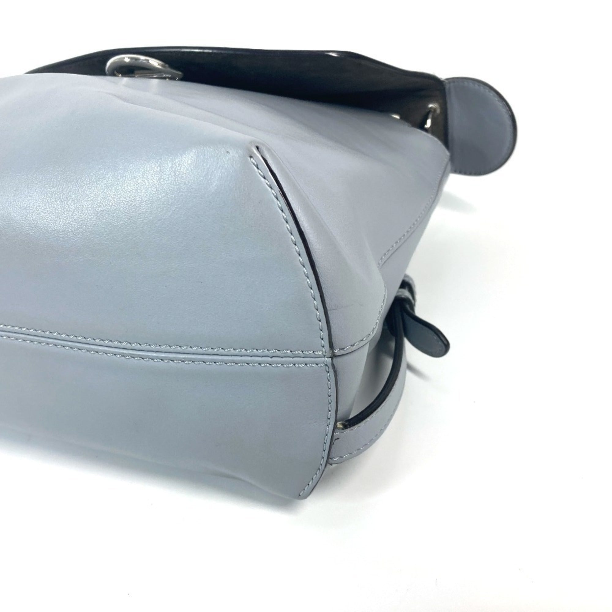 Fendi Blue Leather Backpack (Pre-Owned)